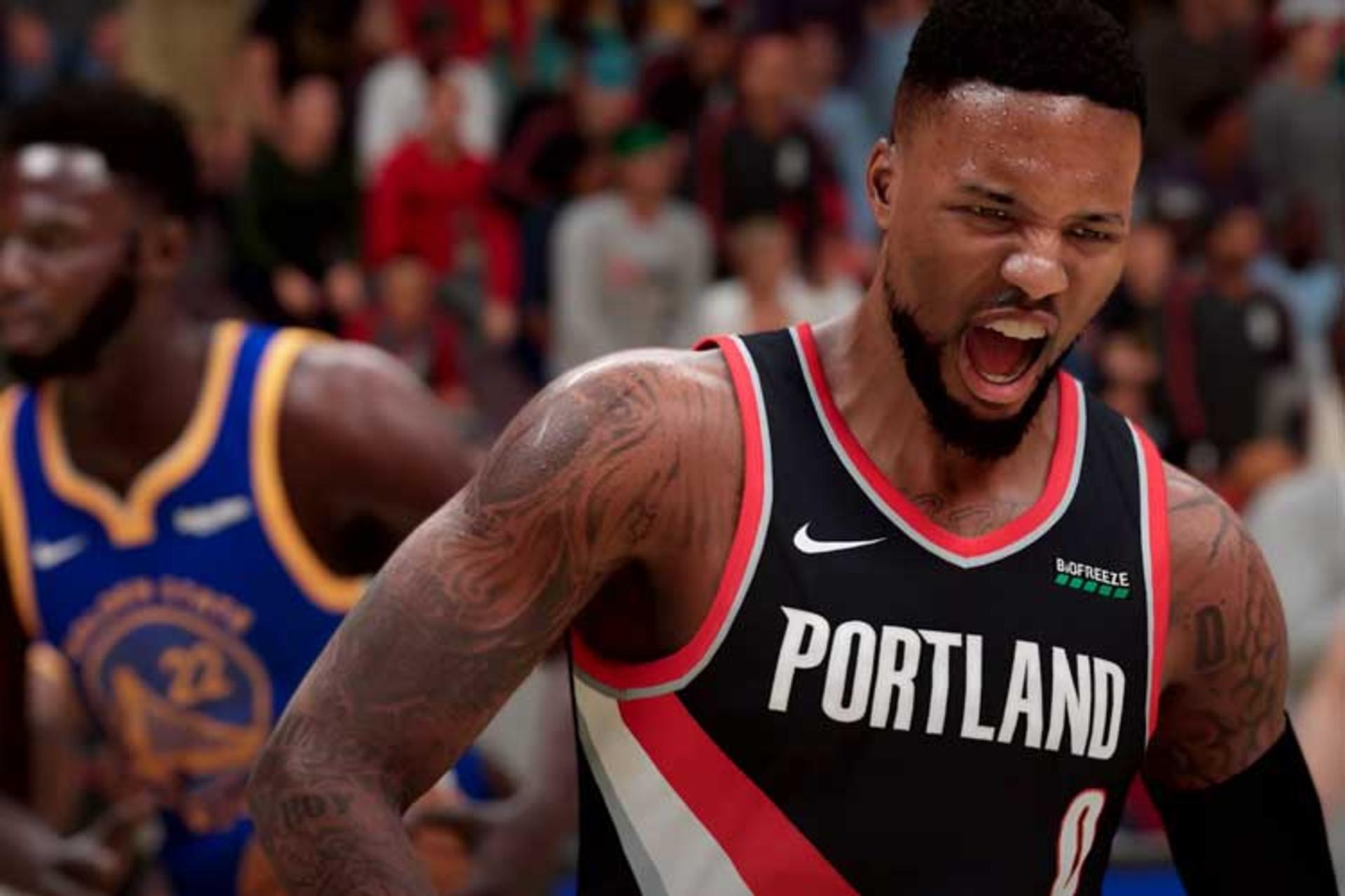 خشم و هیجان بازیکن مسابقه بسکتبال در بازی NBA 2K21 روی پلی استیشن 5 سونی