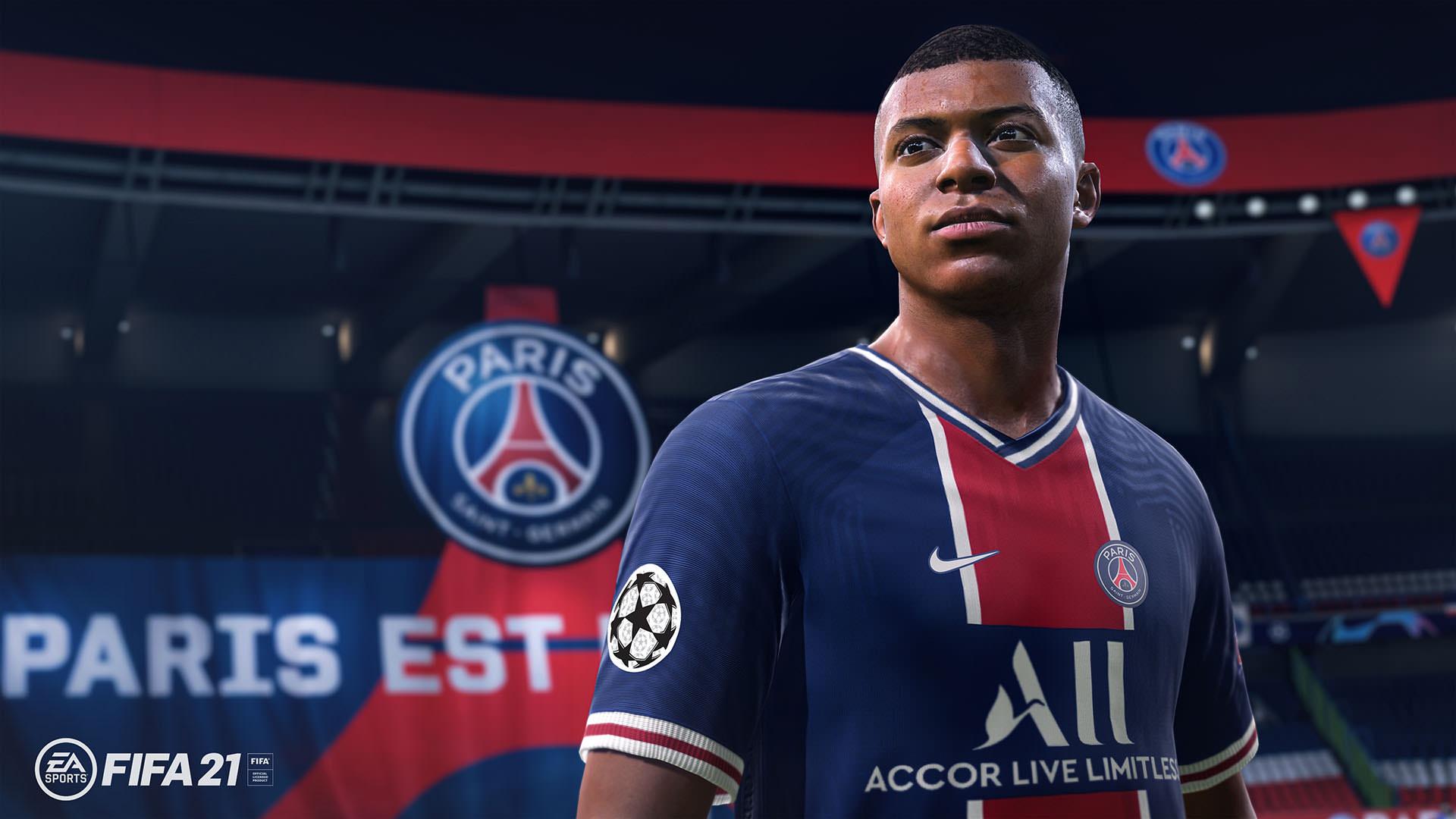  روی کاور فیفا ۲۱ Kylian Mbappé