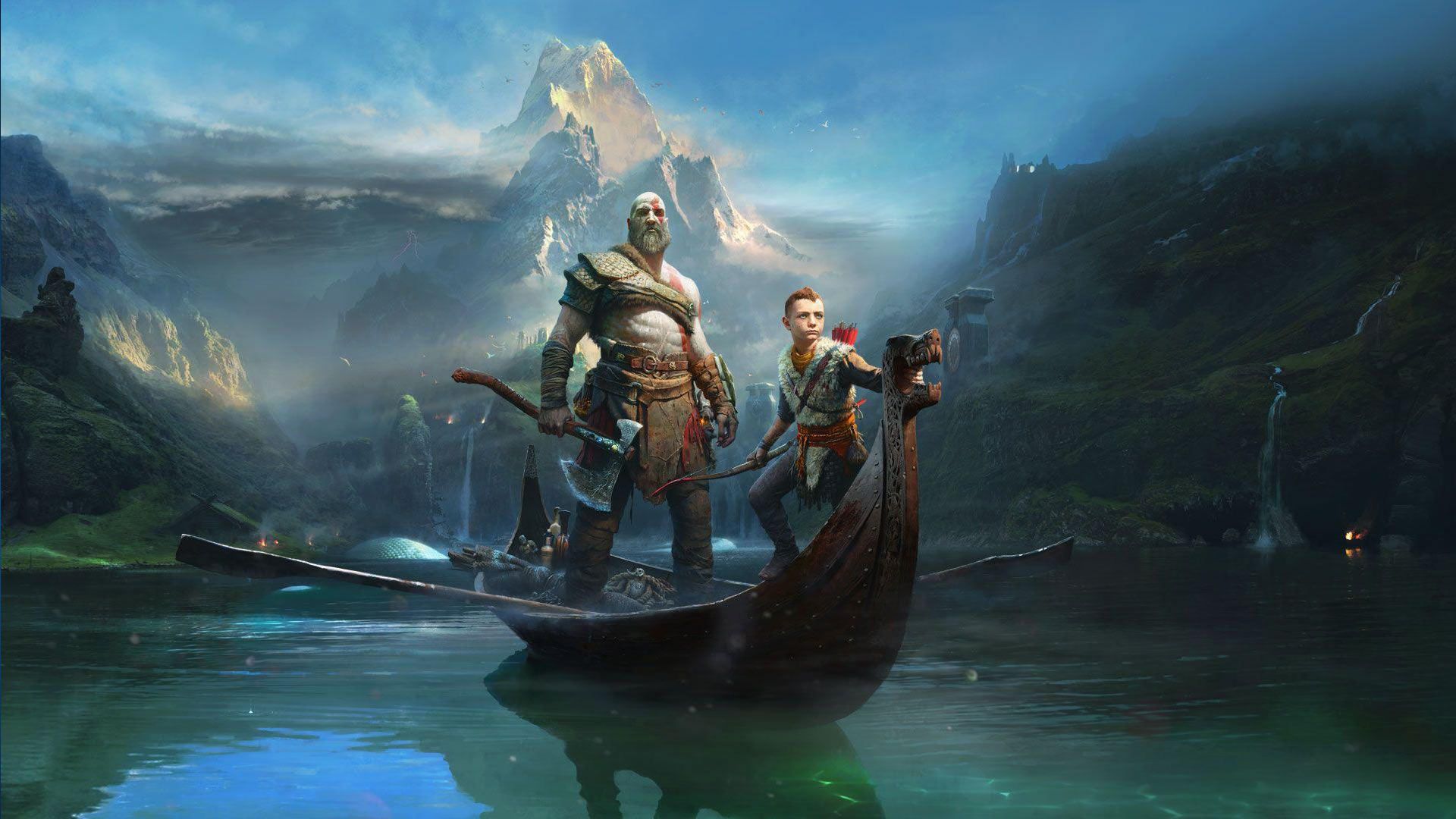 کریتوس و پسرش در بازی God of War