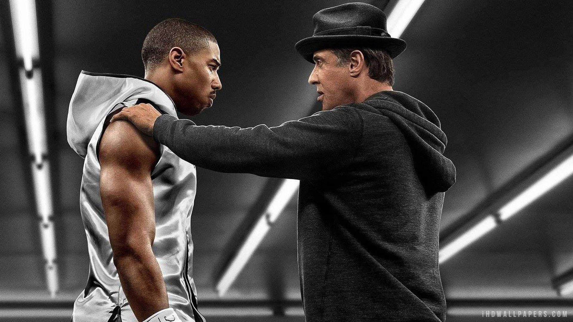 مایکل بی. جردن و سیلوستر استالونه در فیلم Creed