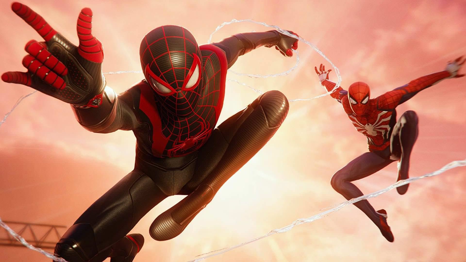 مایلز مورالز و پیتر پارکر در بازی Spider-Man: Miles Morales