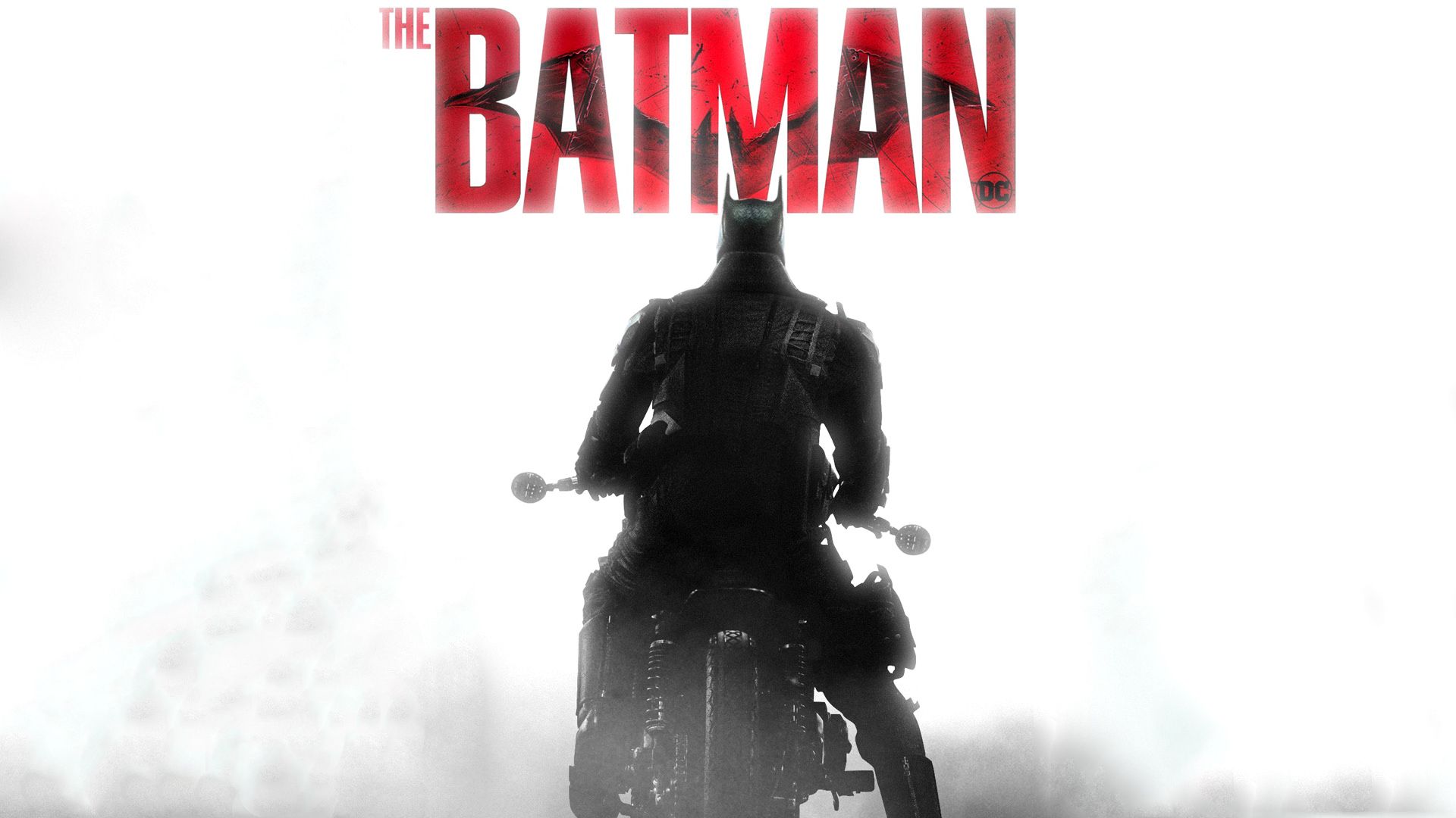 شوالیه تاریکی سوار بر موتورسیکلت در فیلم The Batman