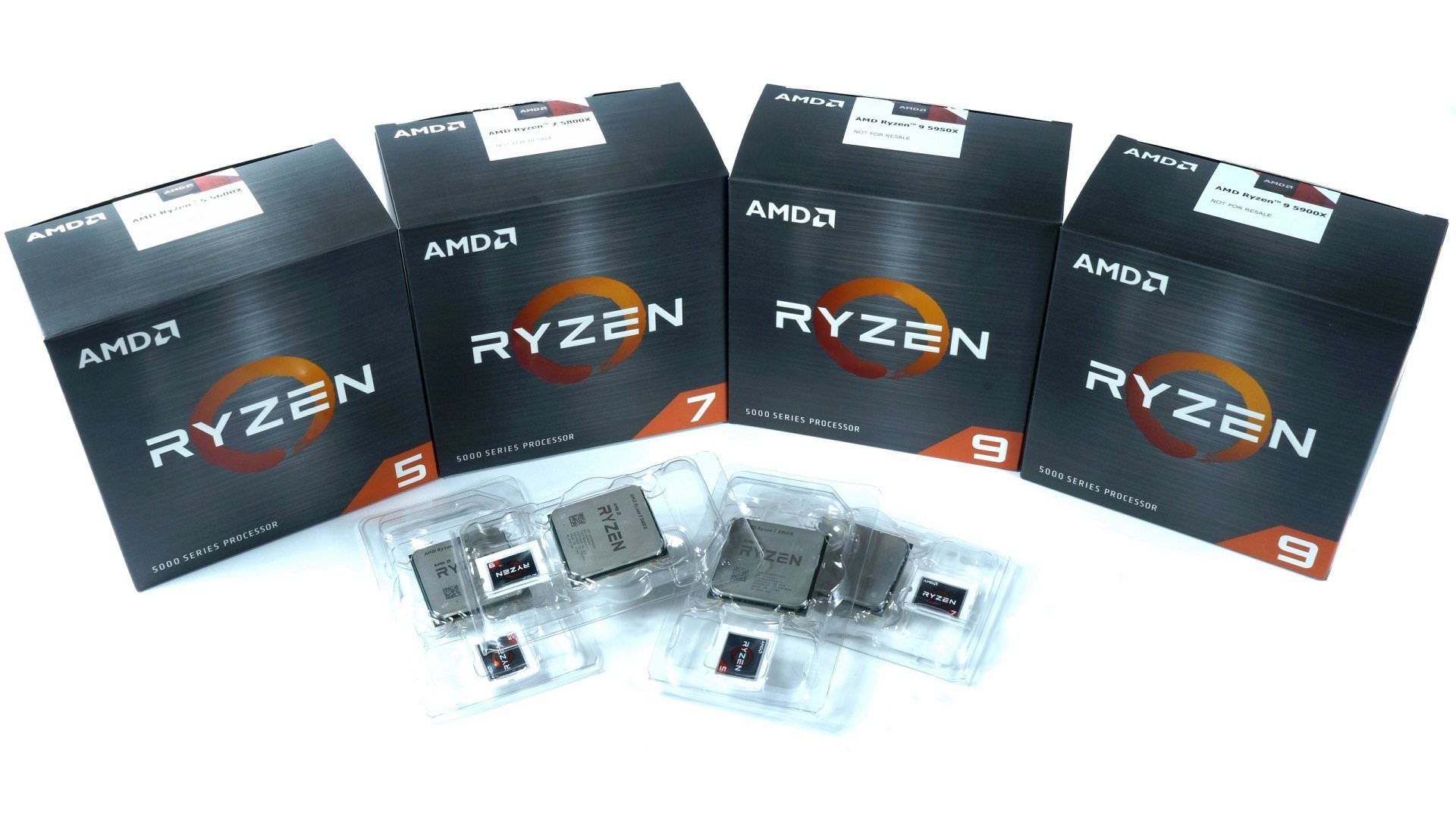 پردازنده های AMD  Ryzen 5000 به همراه جعبه و بسته بندی