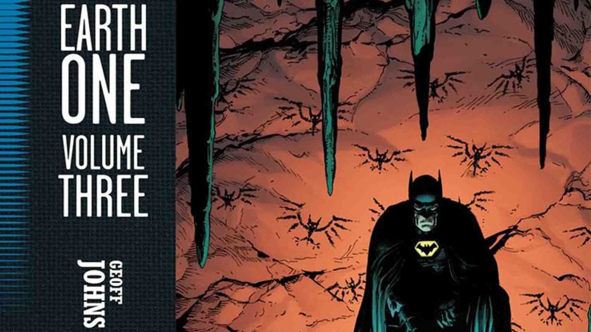 بتمن بر روی استلاگمیت در کاور رمان گرافیکی Batman: Earth One Vol. 3