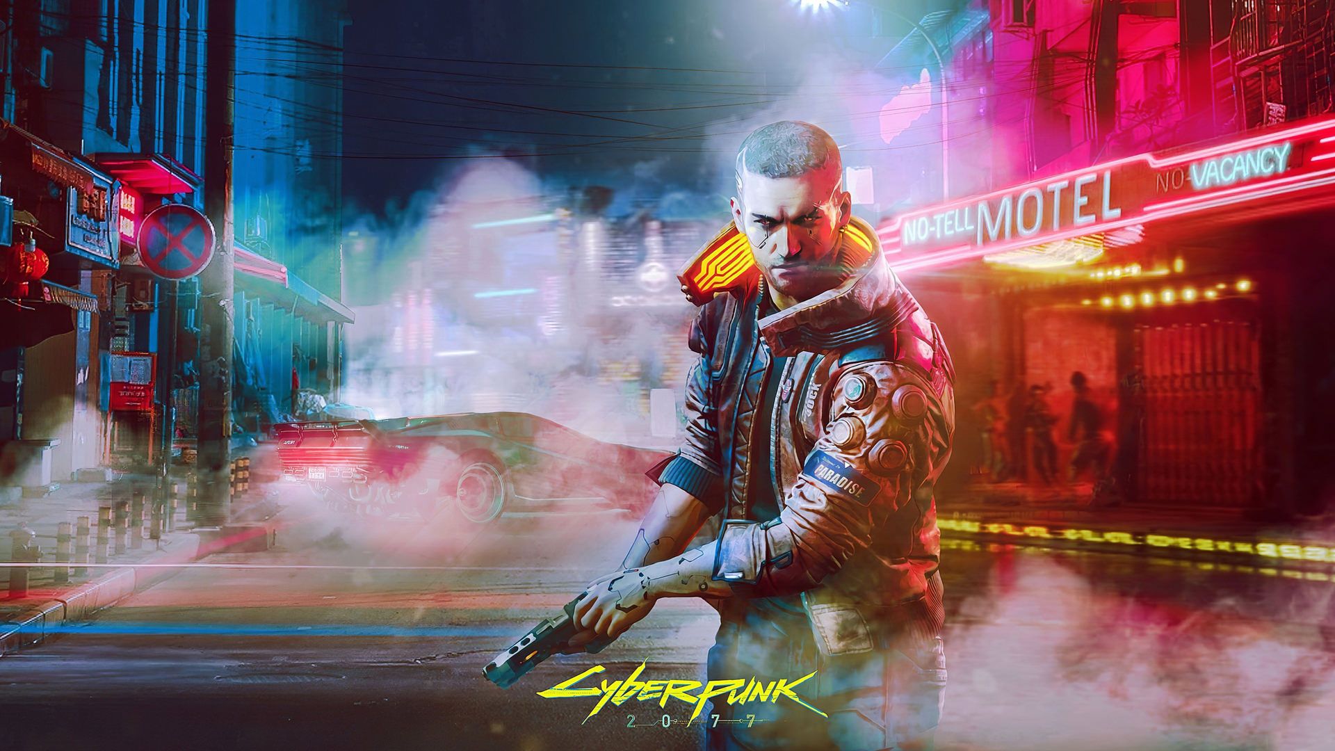 کاراکتر بازی Cyberpunk 2077 در حال رفتن به مأموریت