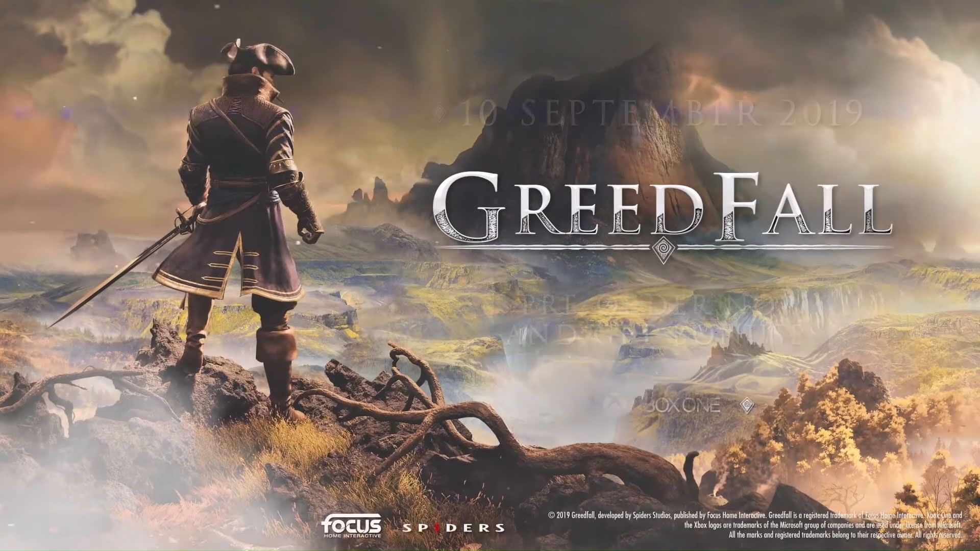 قهرمان بازی Greedfall در حال تماشای محیط