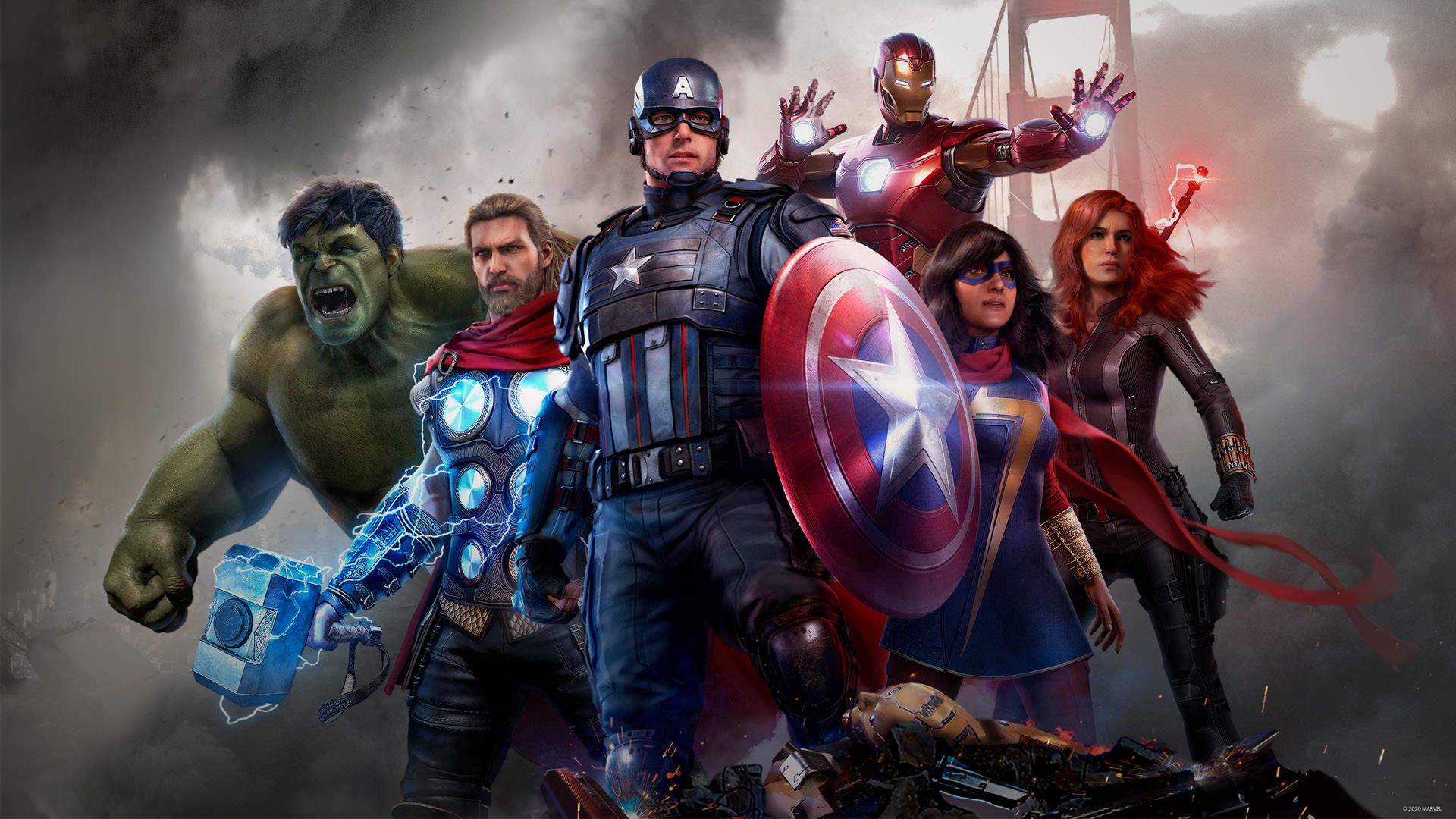 کاپیتان امریکا مرد آهنی ثور و هالک در بازی Marvel's Avengers