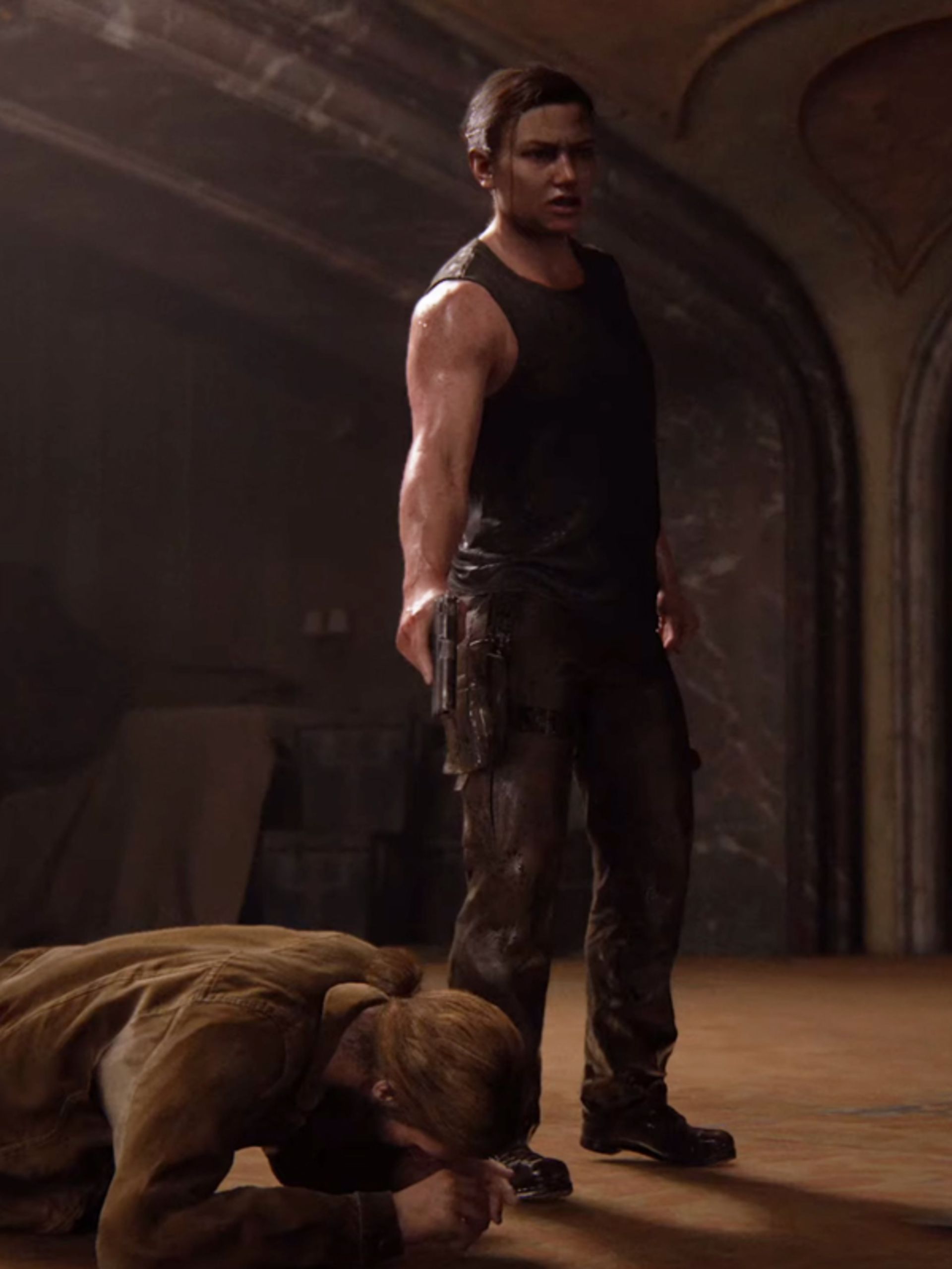 اَبی جان تامی را تهدید می‌کند بازی the last of us 2