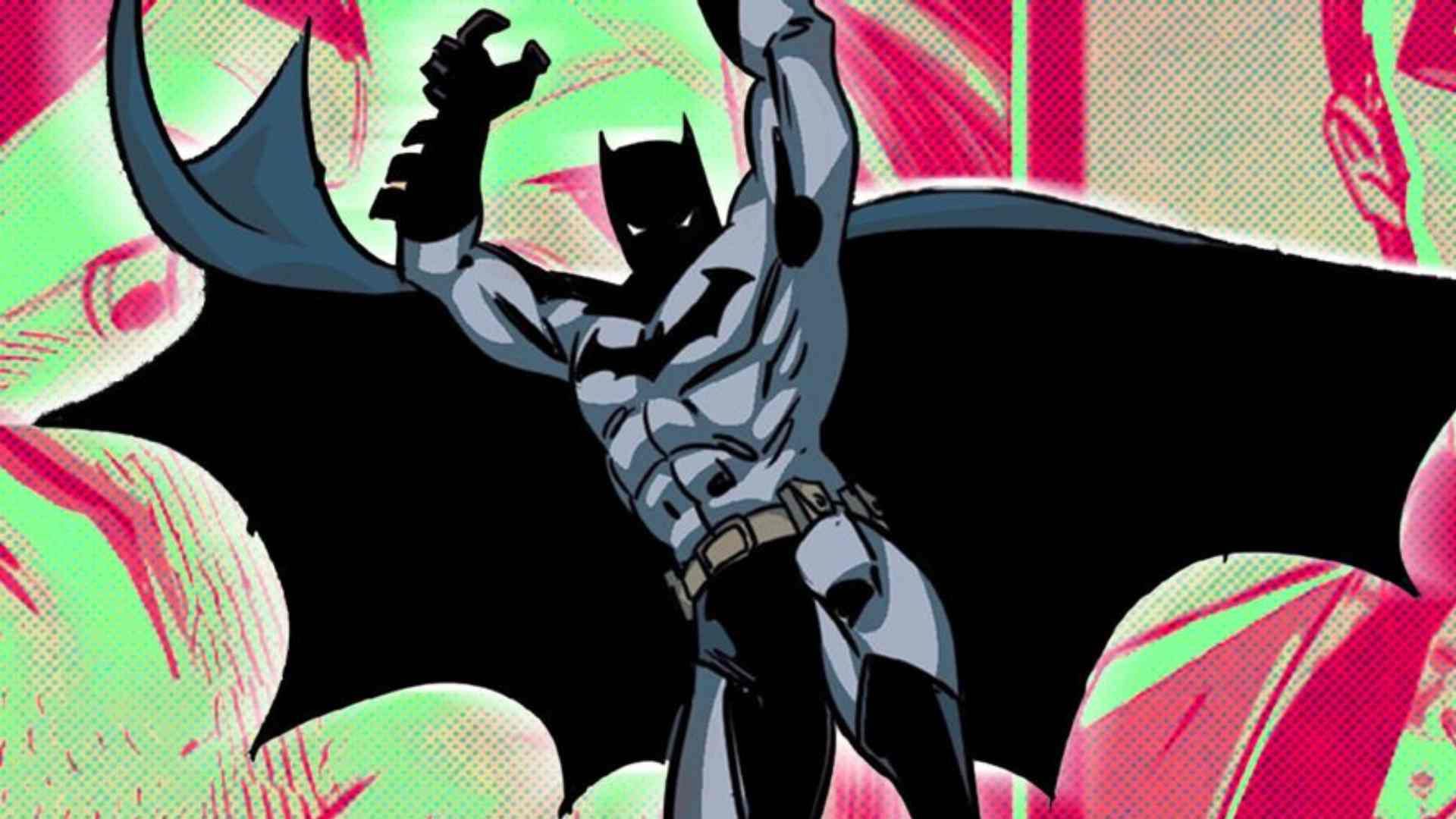 بتمن در حال پرواز کردن با شنل در سری کتاب کمیک Batman: Gotham Nights