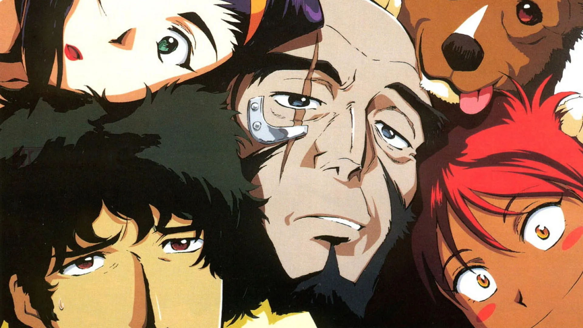 شخصیت‌های این، اسپایک، جت بلک، ولنتاین، اسپایک و وونگ از انیمه Cowboy Bebop