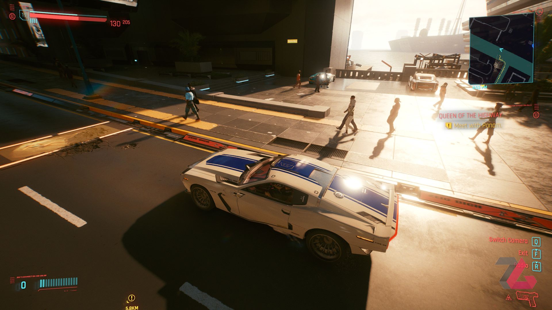 تصویری از داخل بازی سایبرپانک 2077 با تنظیم Quick Preset RAY TRACING MEDIUM