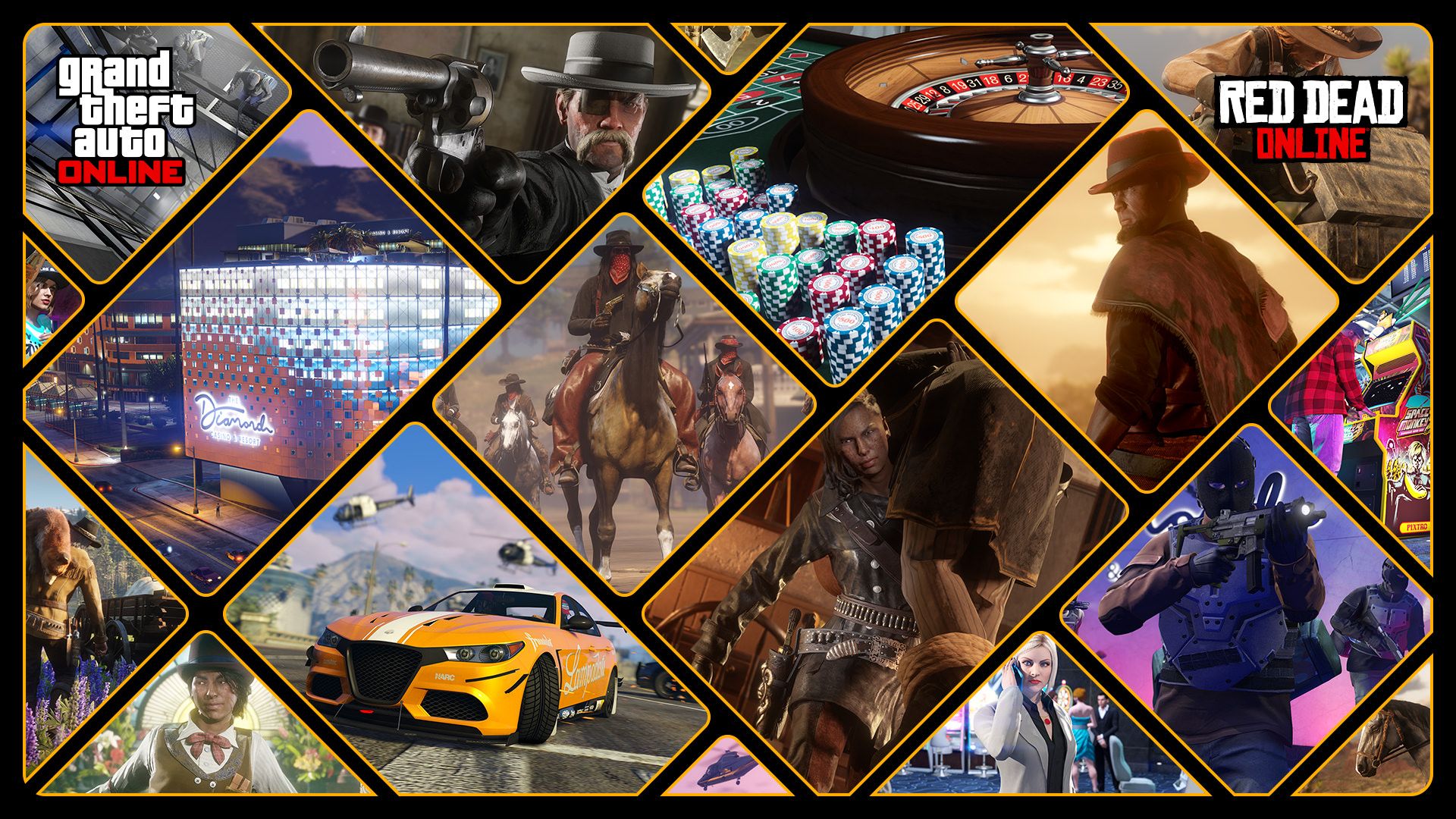 طرح هنری بازی های GTA Online and Red Dead Online