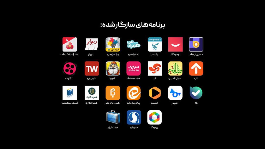 برنامه های سازگار شده  Huawei Mobile