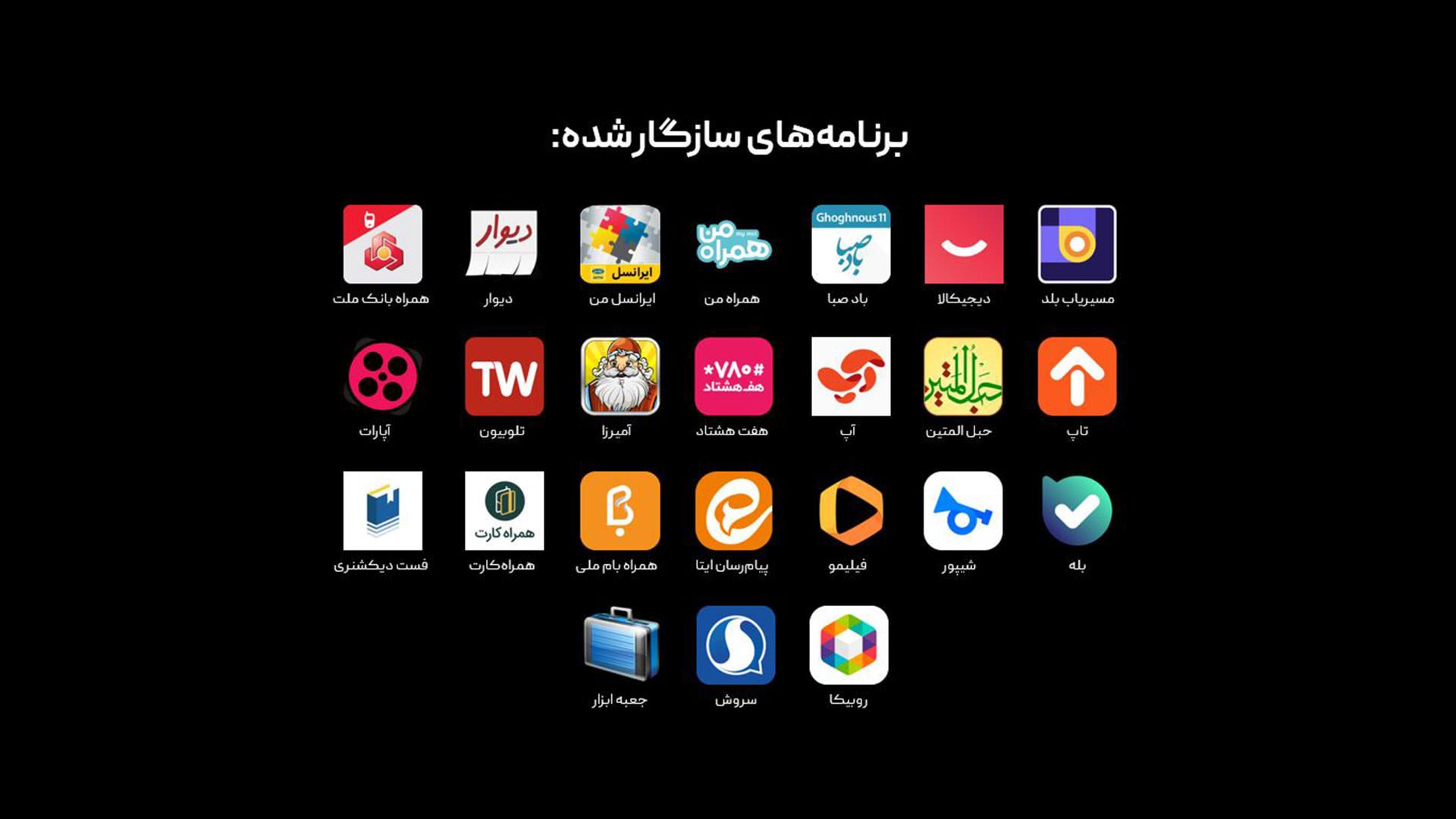 برنامه های سازگار شده  Huawei Mobile