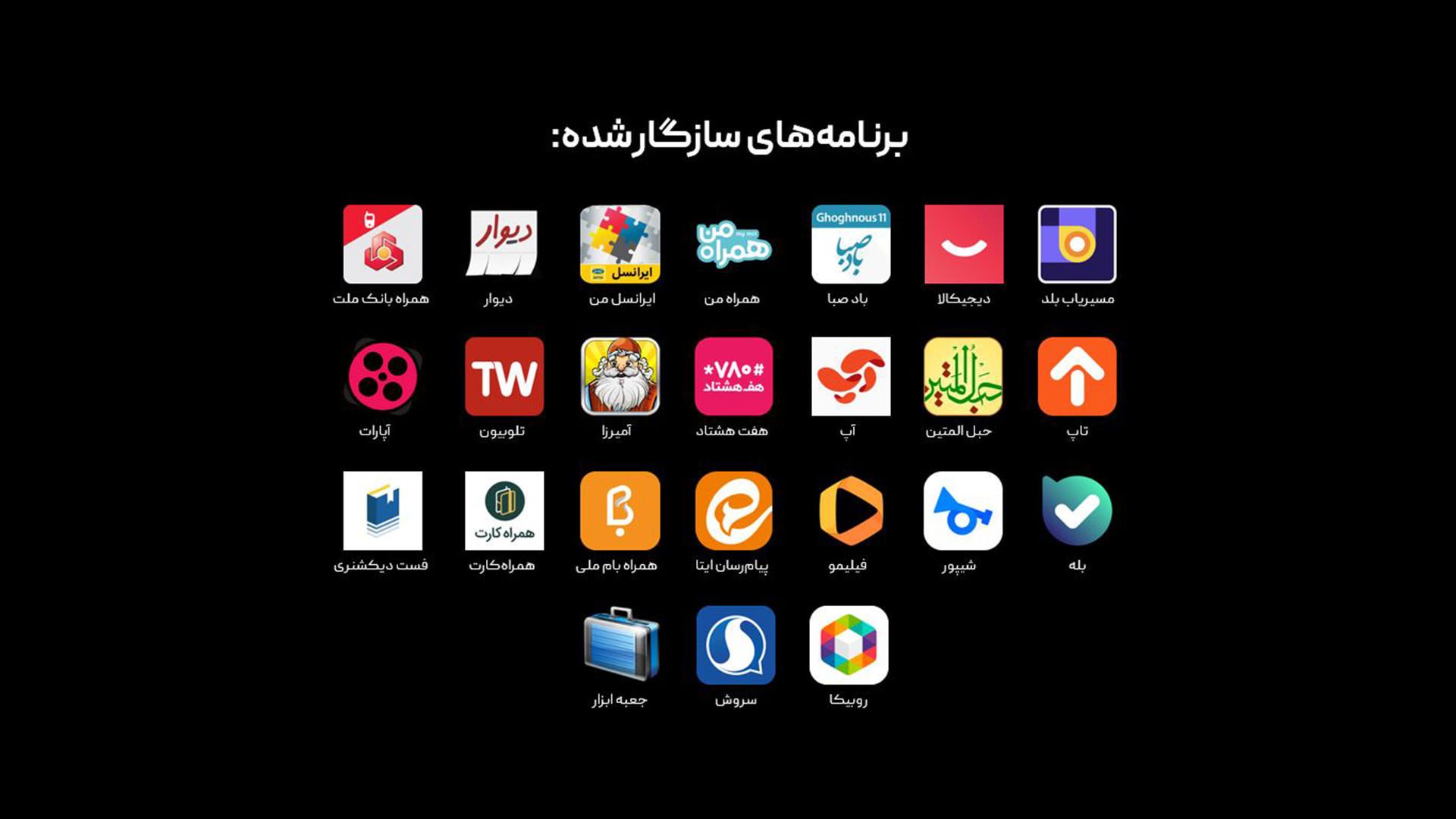 برنامه های سازگار شده  Huawei Mobile