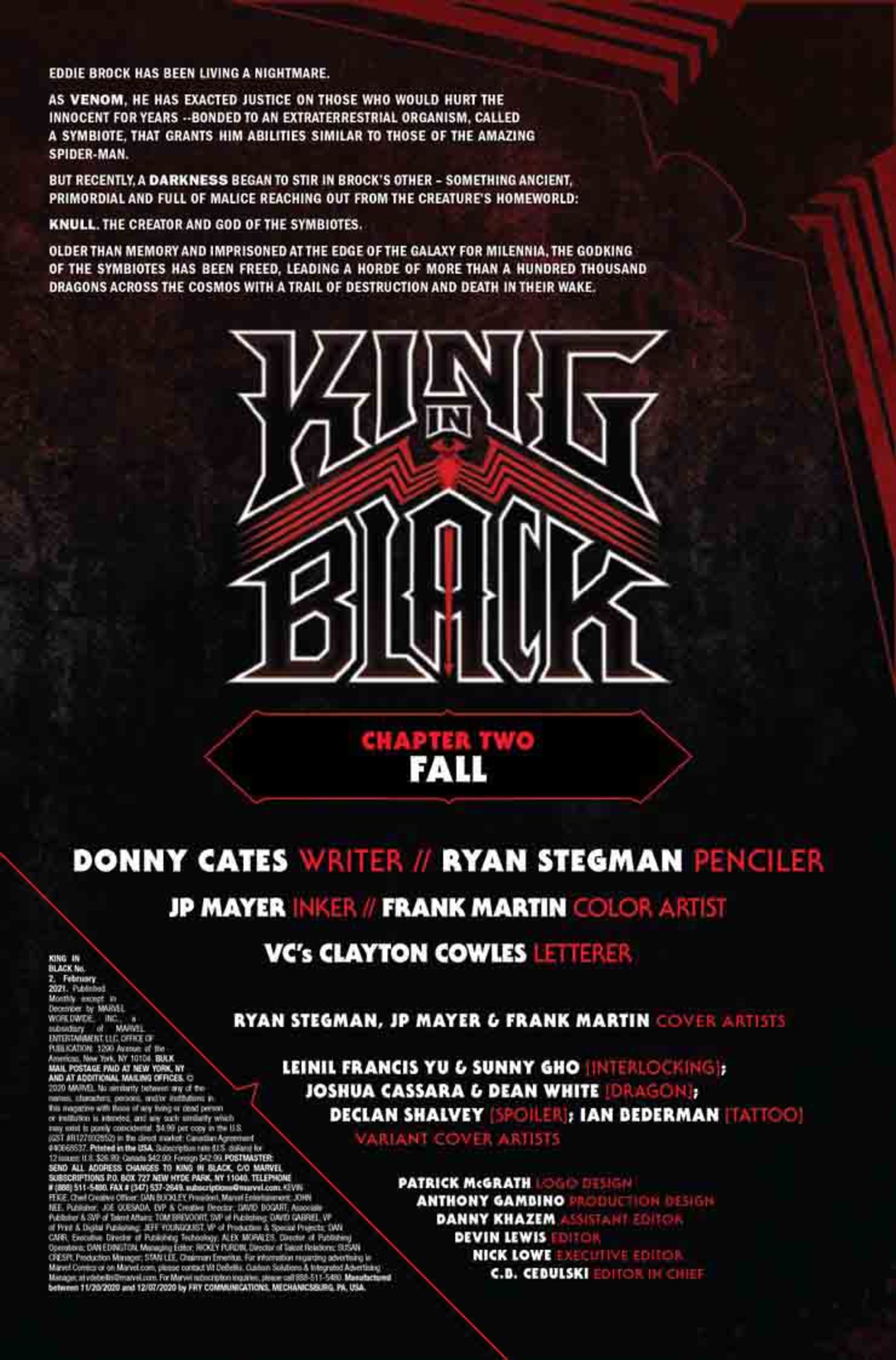 مشخصات قسمت ۲ سری کتاب کمیک KING IN BLACK