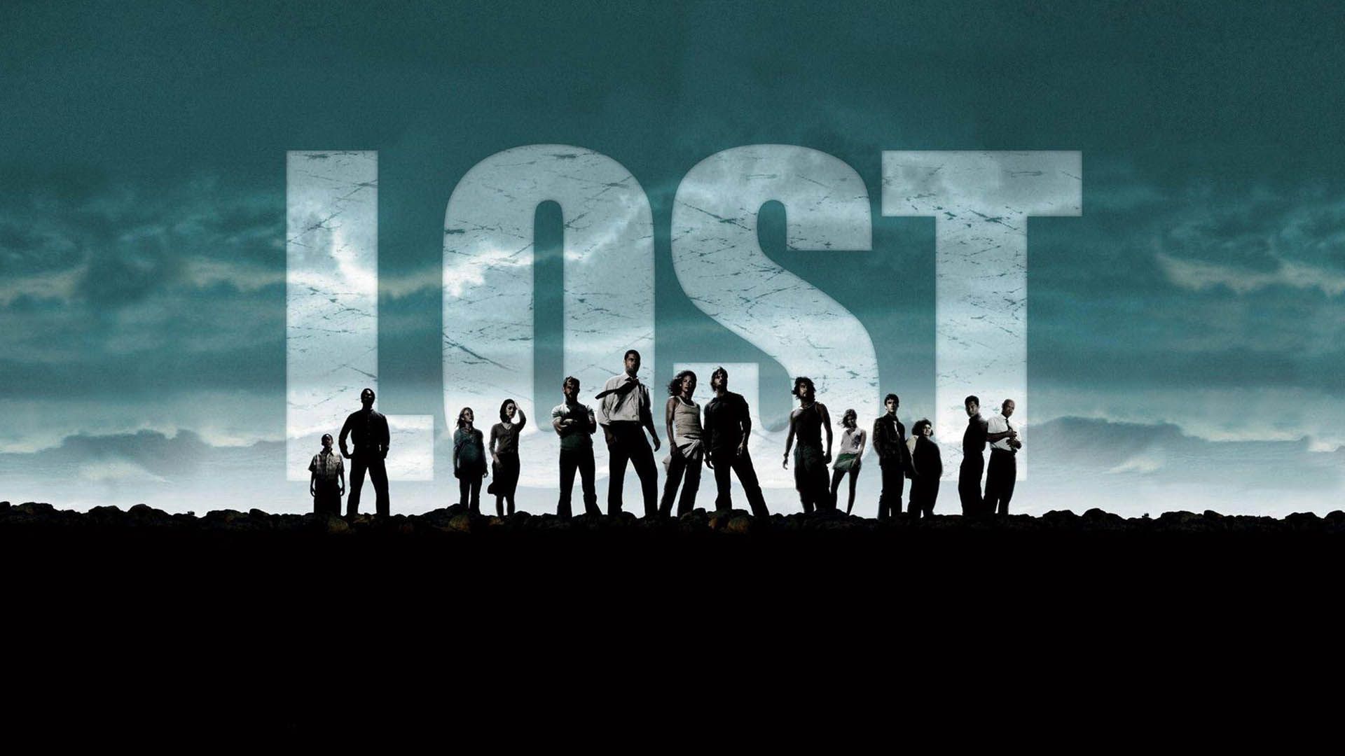 کاور سریال lost با حضور شخصیت‌های اصلی آن روی یک تپه