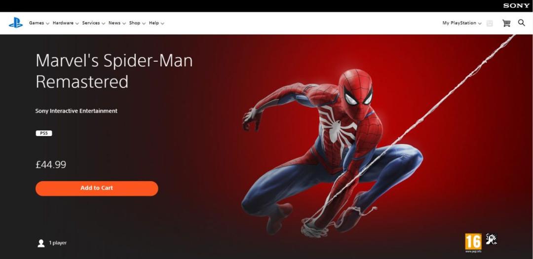 صفحه خرید Marvel's Spider-Man Remastered