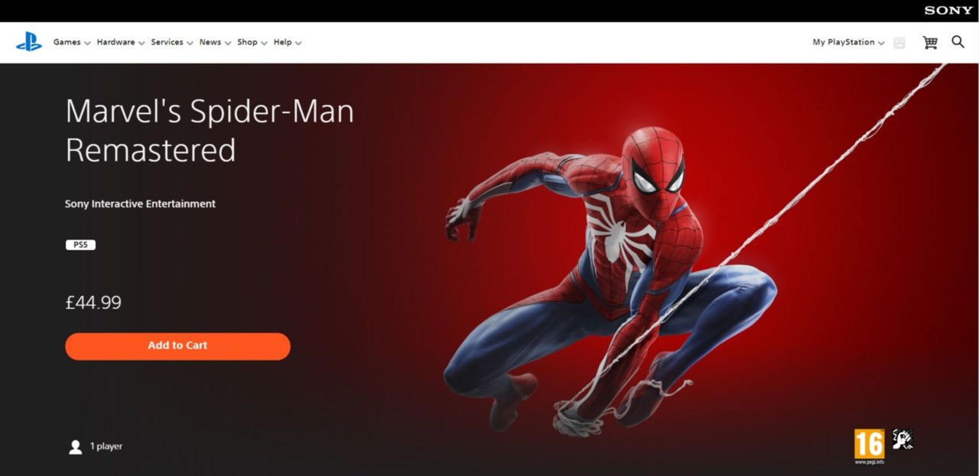 صفحه خرید Marvel's Spider-Man Remastered