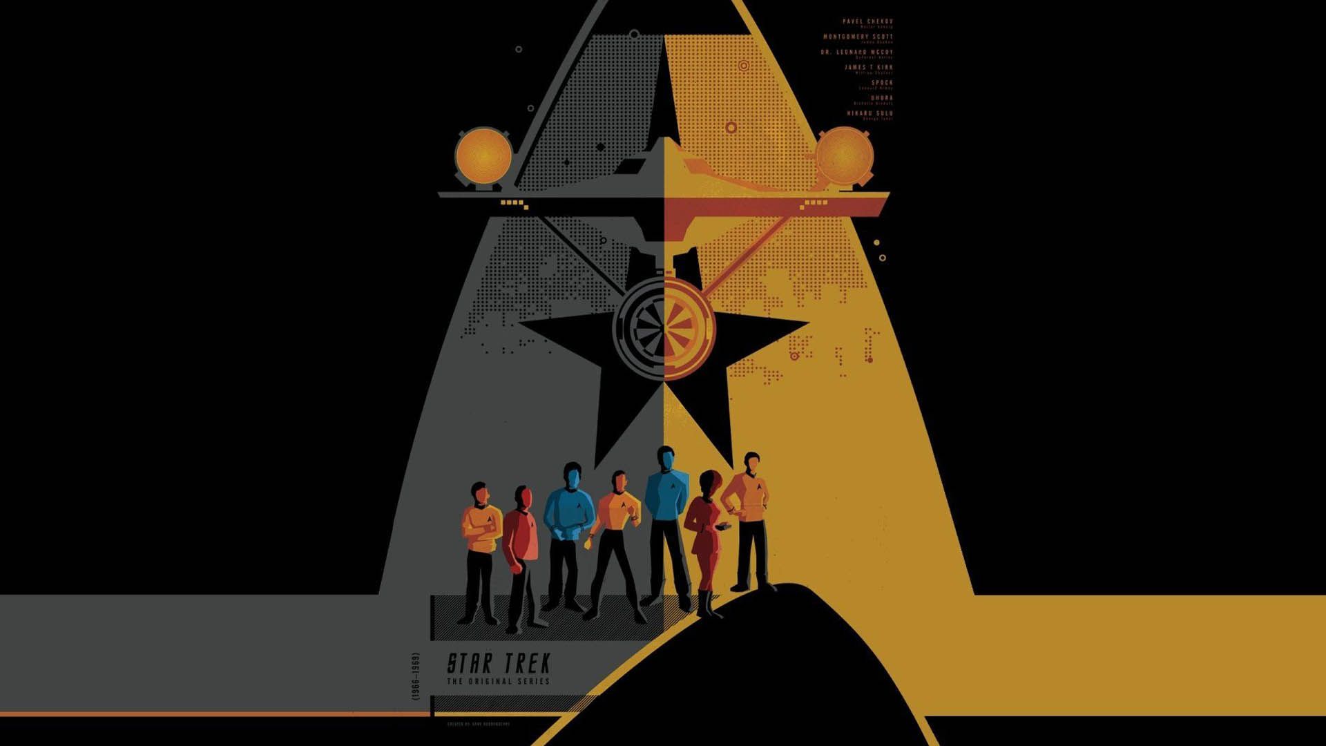 شخصیت‌های اصلی سریال Star Trek: The Original Series در یک تصویر ویرایش‌شده