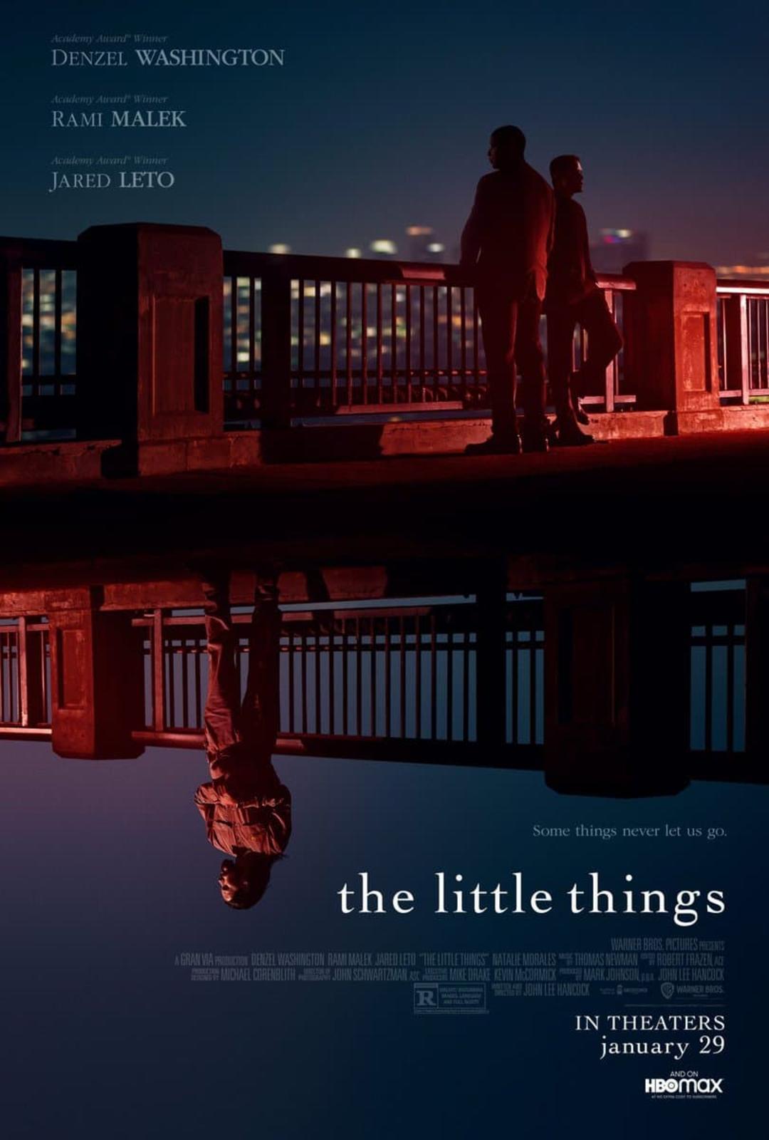 حضور دنزل واشنگتن و رامی ملک به‌همراه جرد لتو در نمایی وارونه در پوستر فیلم The Little Things