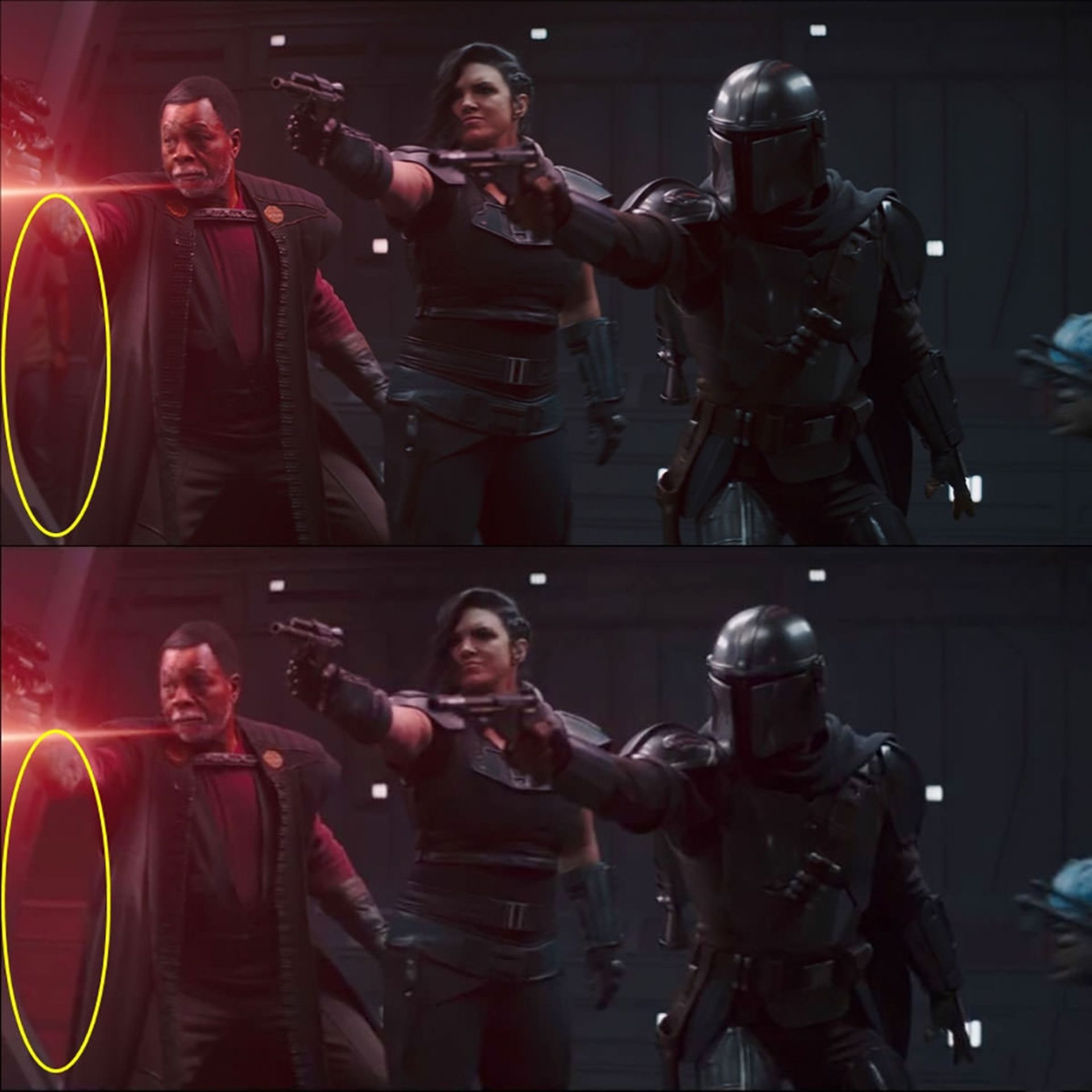 حذف مرد شلوار جین پوش از سریال The Mandalorian