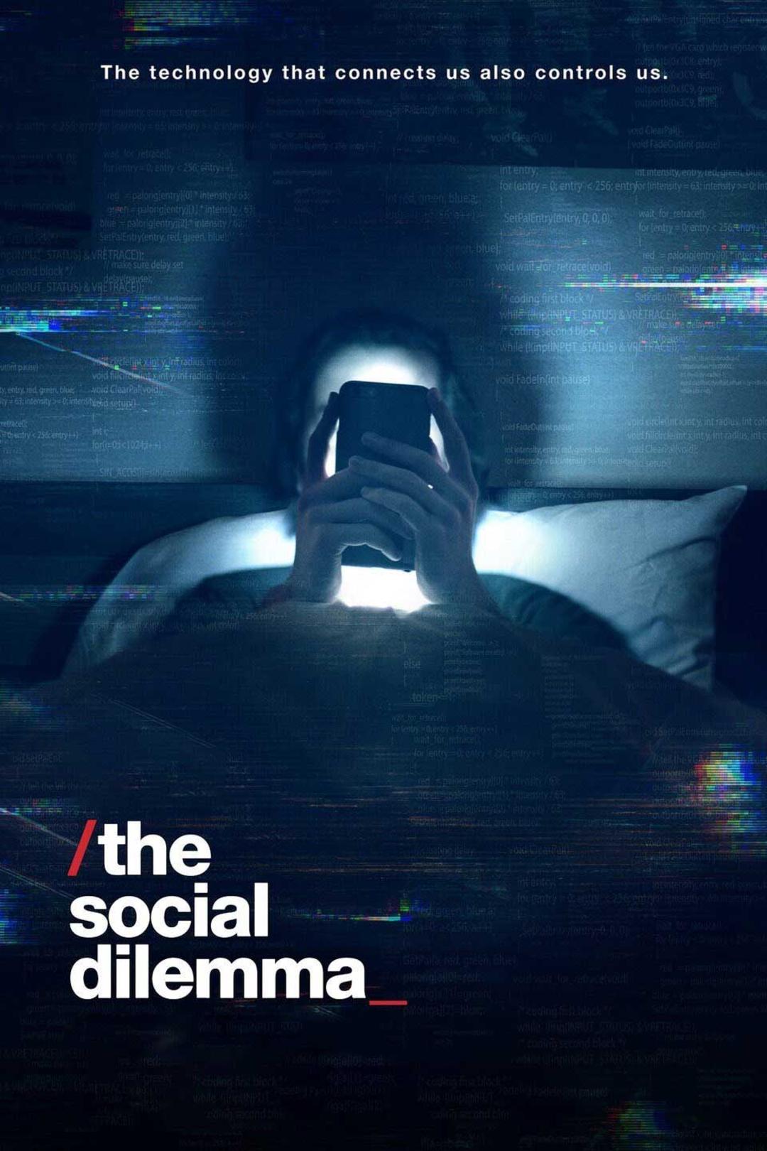 پوستر مستند The Social Dilemma و پسری که با حضور در شبکه های اجتماعی به وحشت افتاده است
