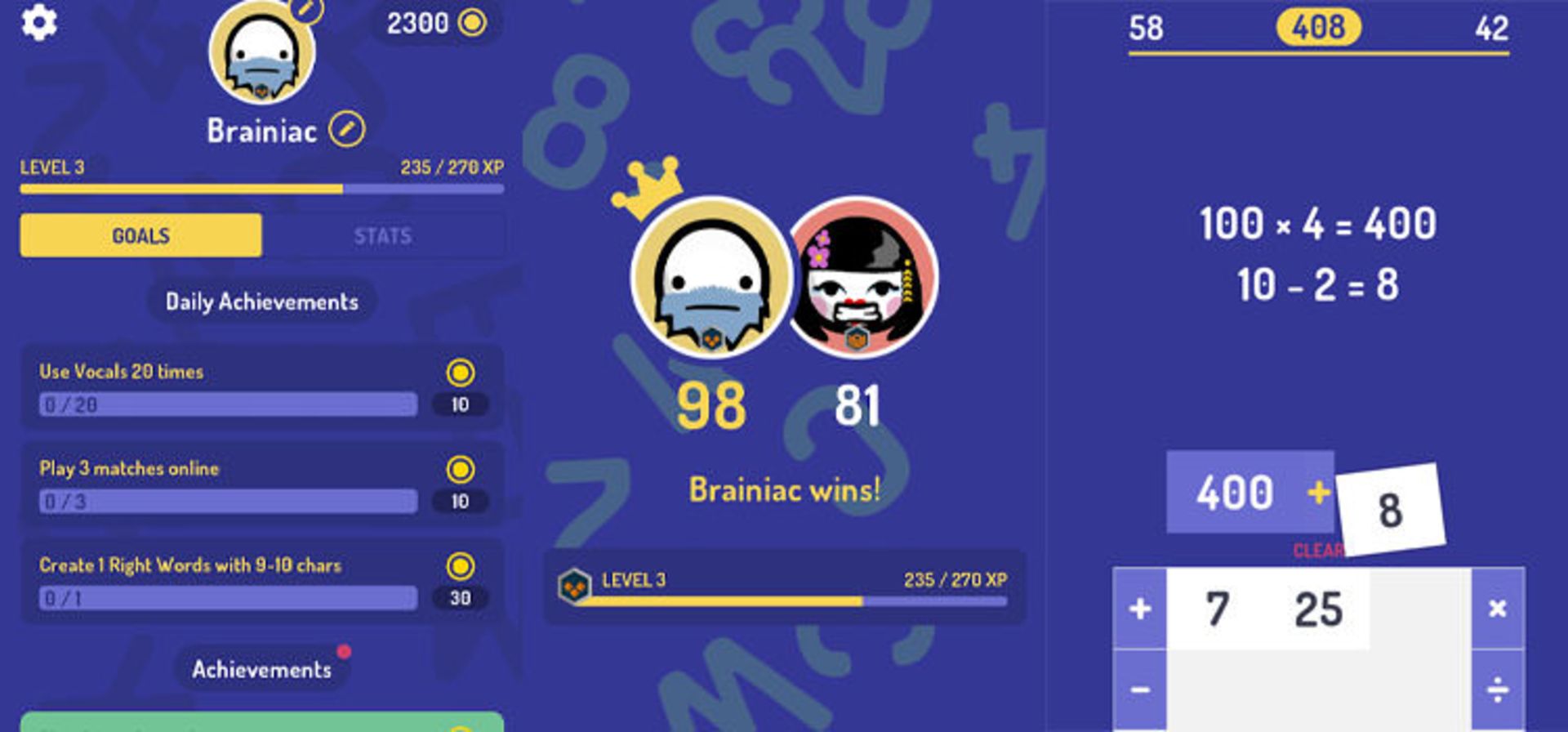 Brainito - Words vs Numbers‏