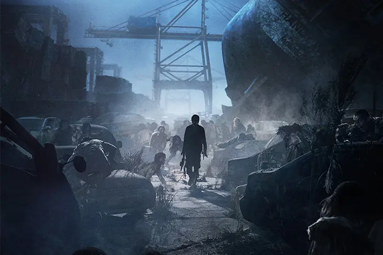 شخصیت اصلی فیلم Train to Busan Presents: Peninsula در حال قدم زدن میان زامبی‌ها