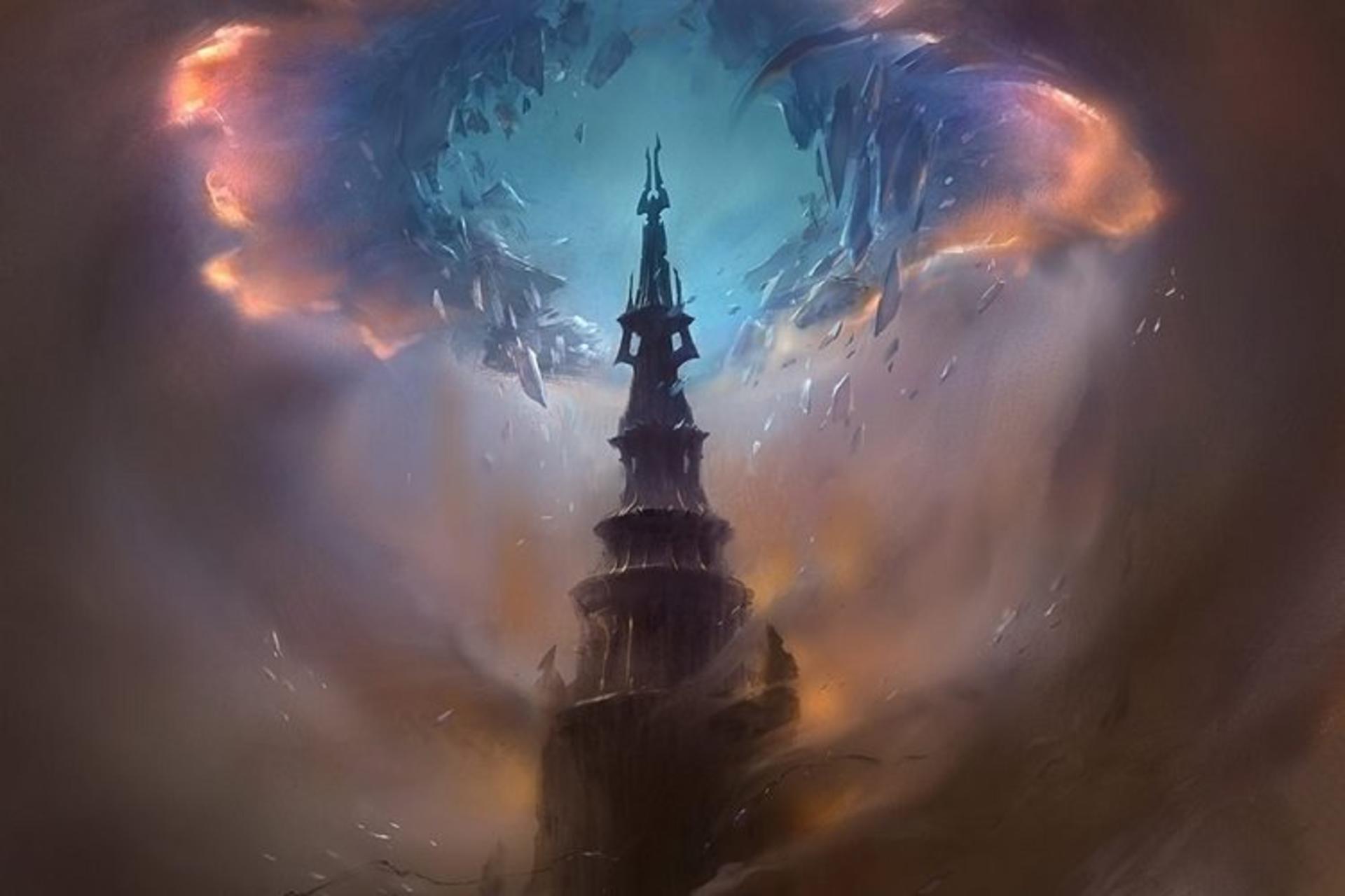 طوفانی شکل گرفته دور کاخ لیچ کینگ در World of Warcraft Shadowlands