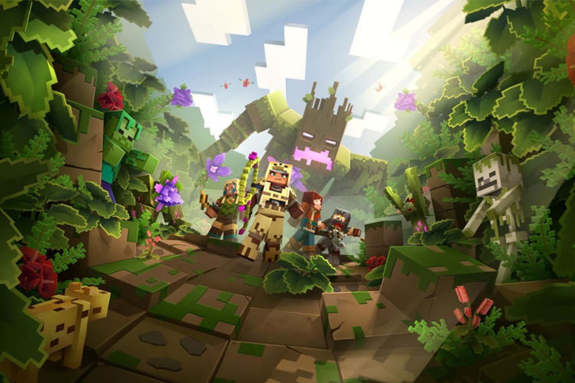 فرار کارکرترها در بسته الحاقی Awakens بازی Minecraft Dungeons