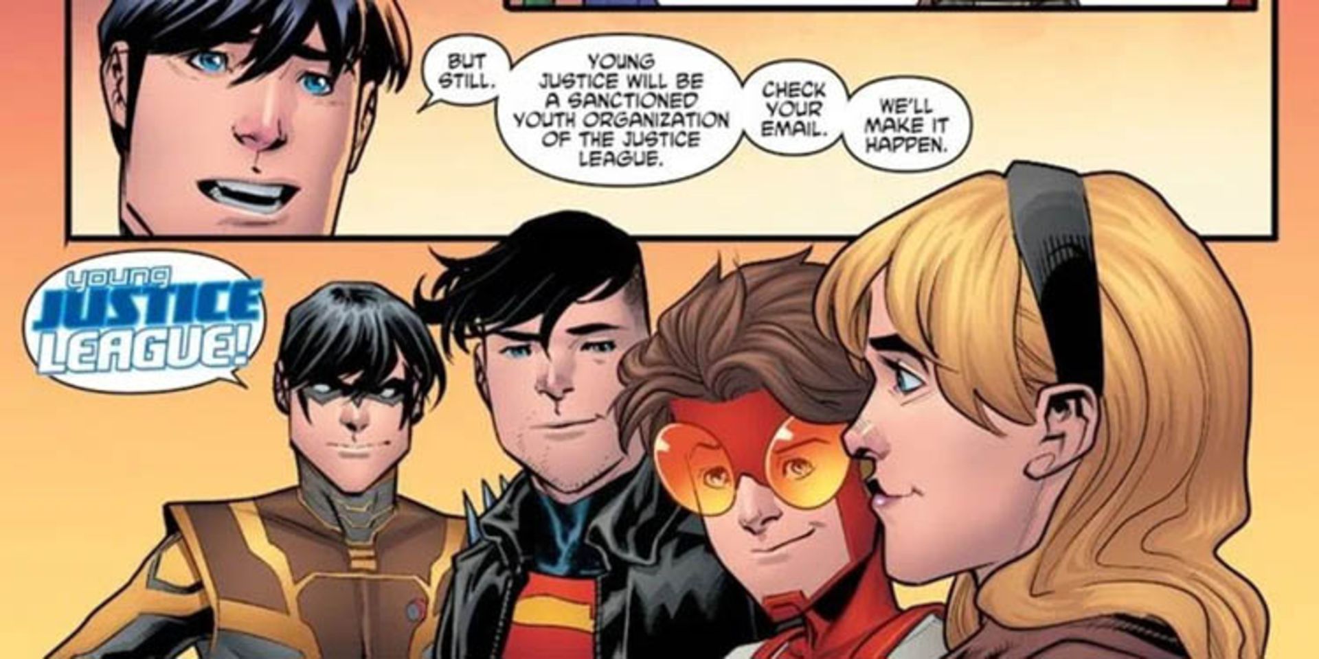 superboy and other members of young justice