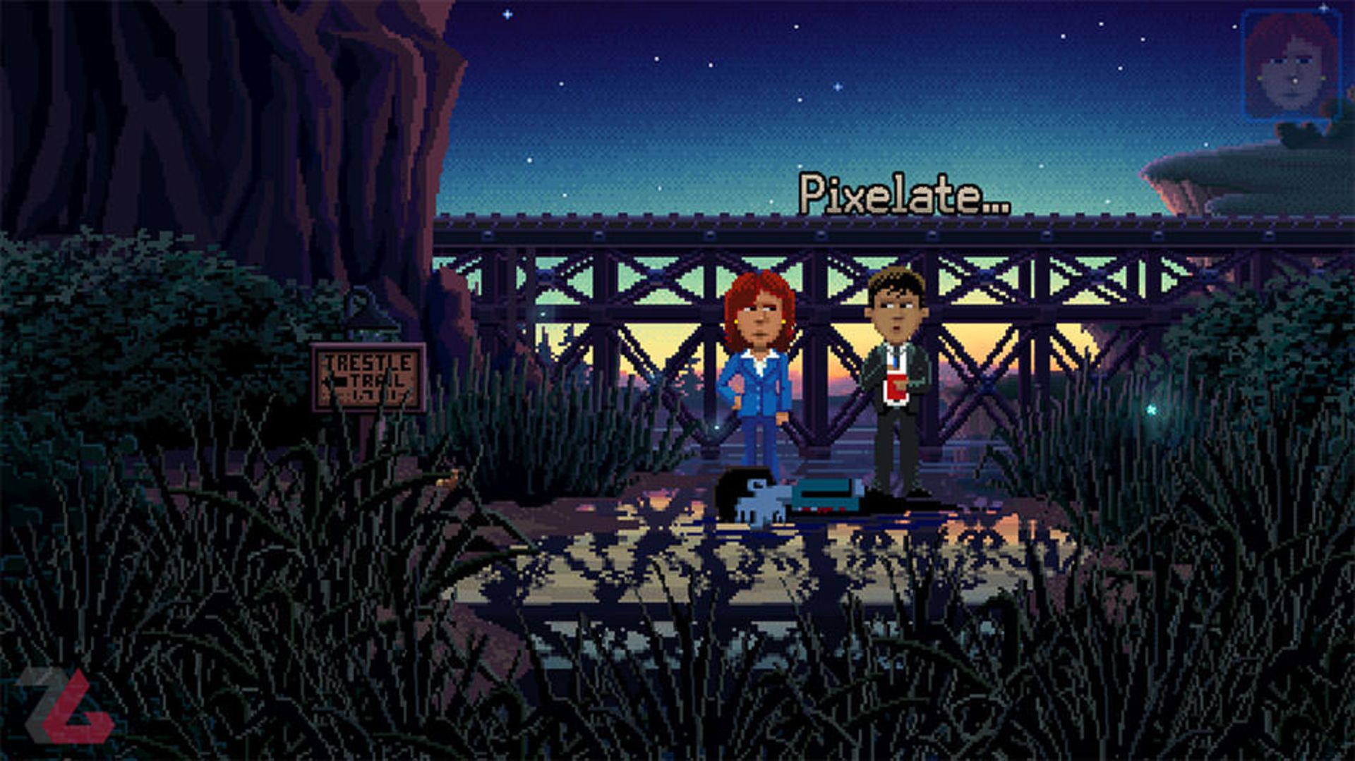 ابتدای بازی Thimbleweed Park