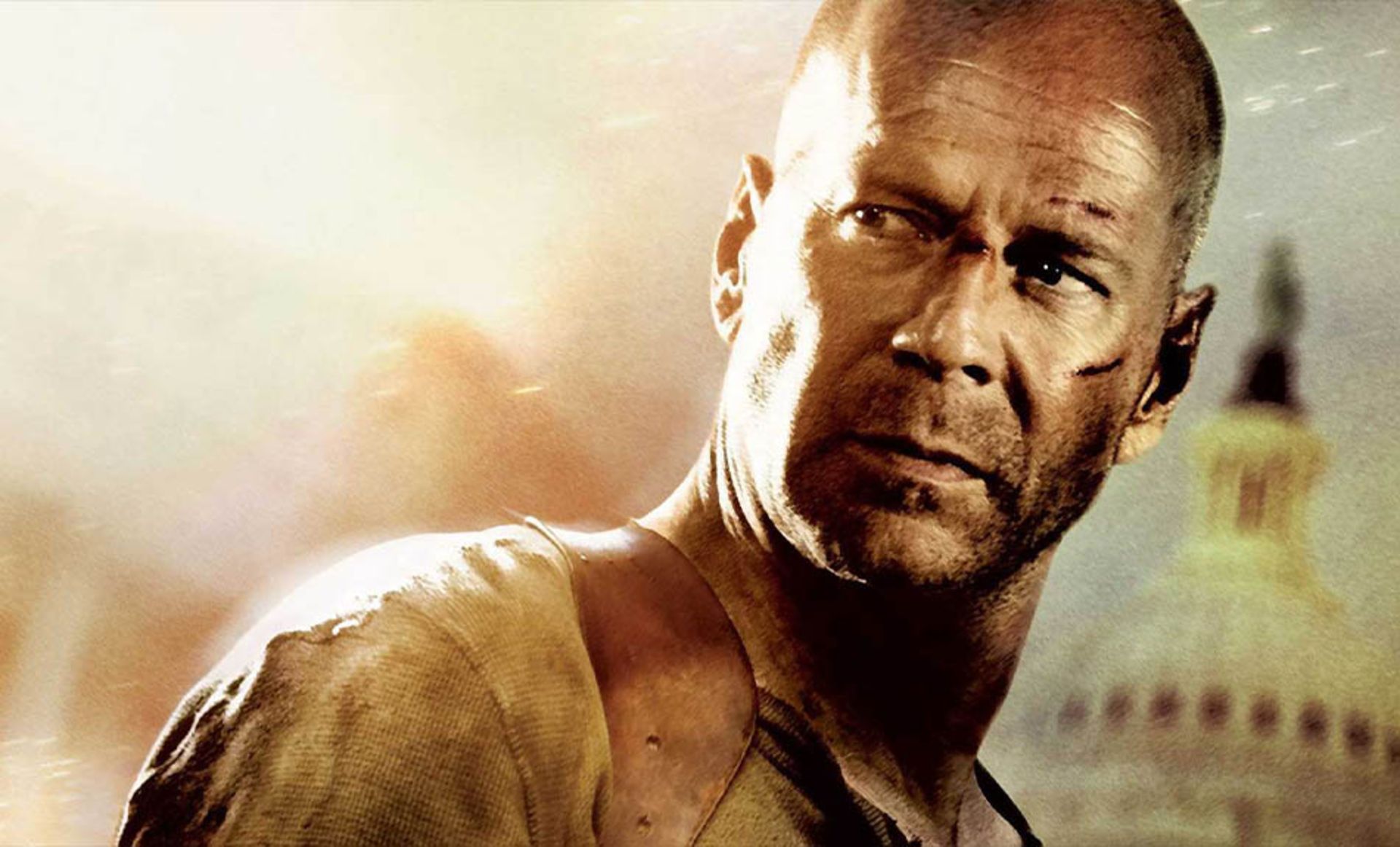 بروس ویلیس در فیلم Live Free or Die Hard از مجموعه‌ی سینمایی Die Hard