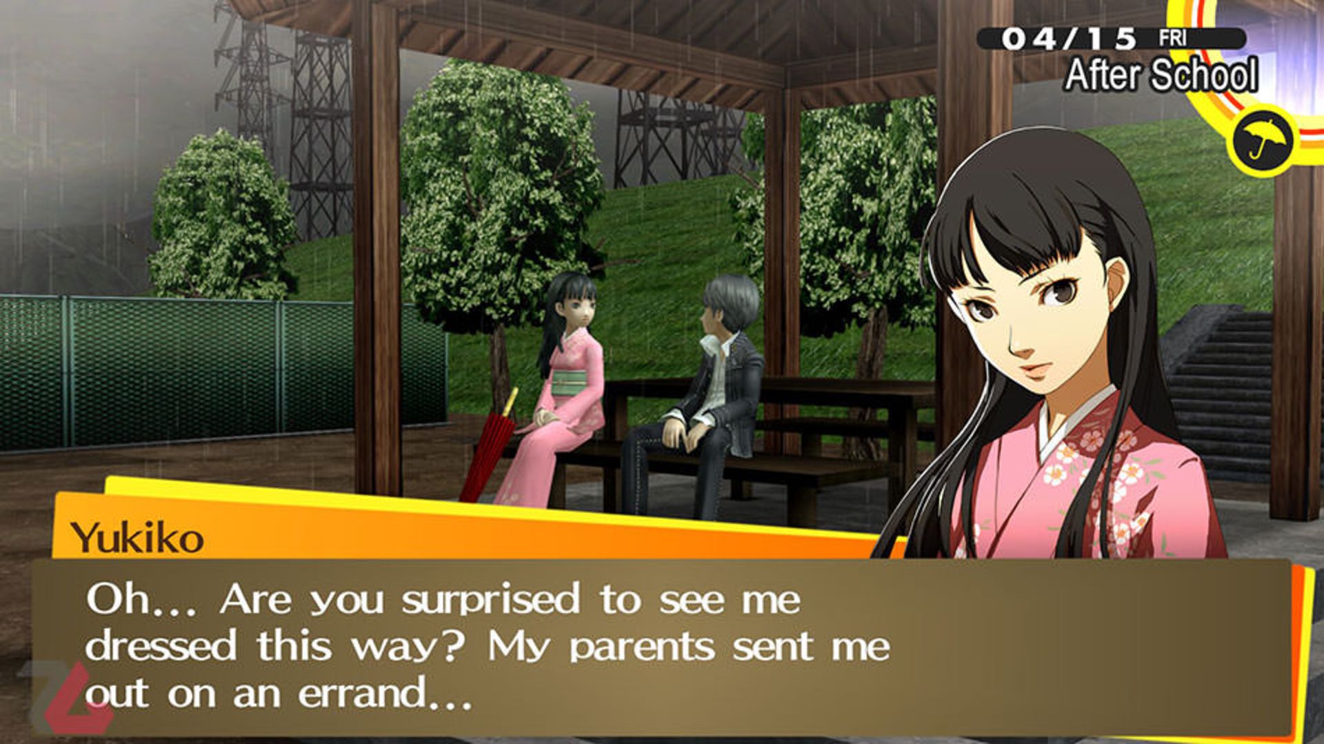 قهرمان Persona 4 Golden در کنار یوکیکو