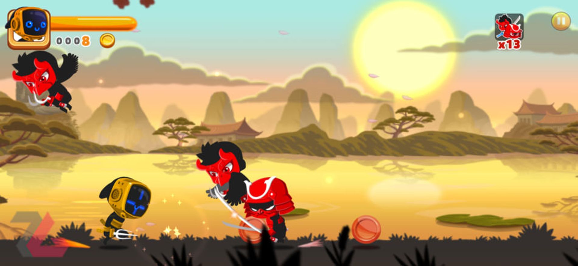 بازی موبایل Ninja Dash مبارزات در روز