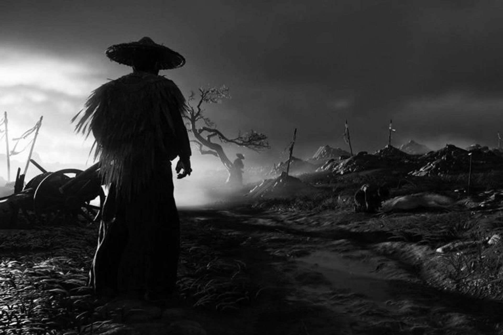 نسخه سیاه و سفید بازی Ghost of Tsushima