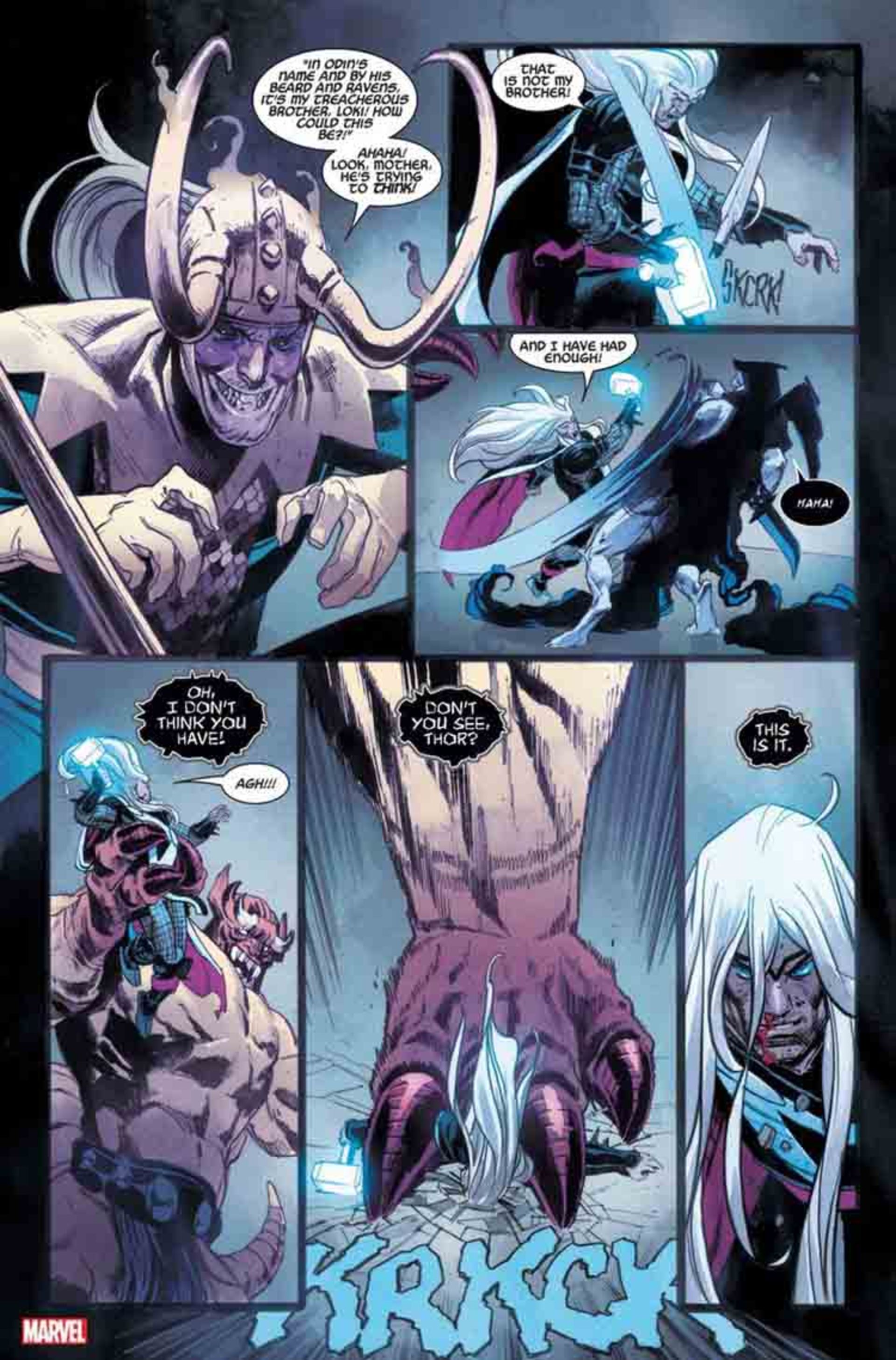 loki thor fighting