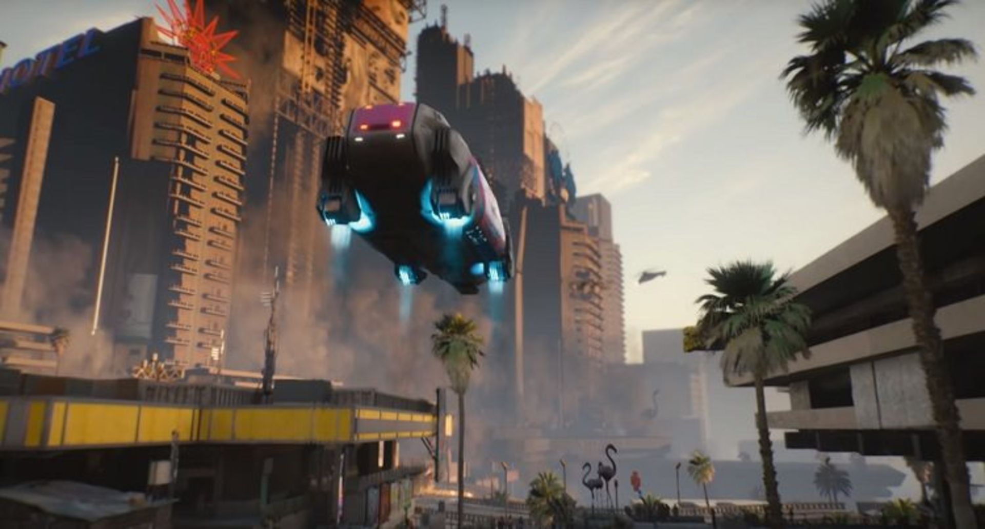 محیط شهر نایت سیتی بازی Cyberpunk 2077
