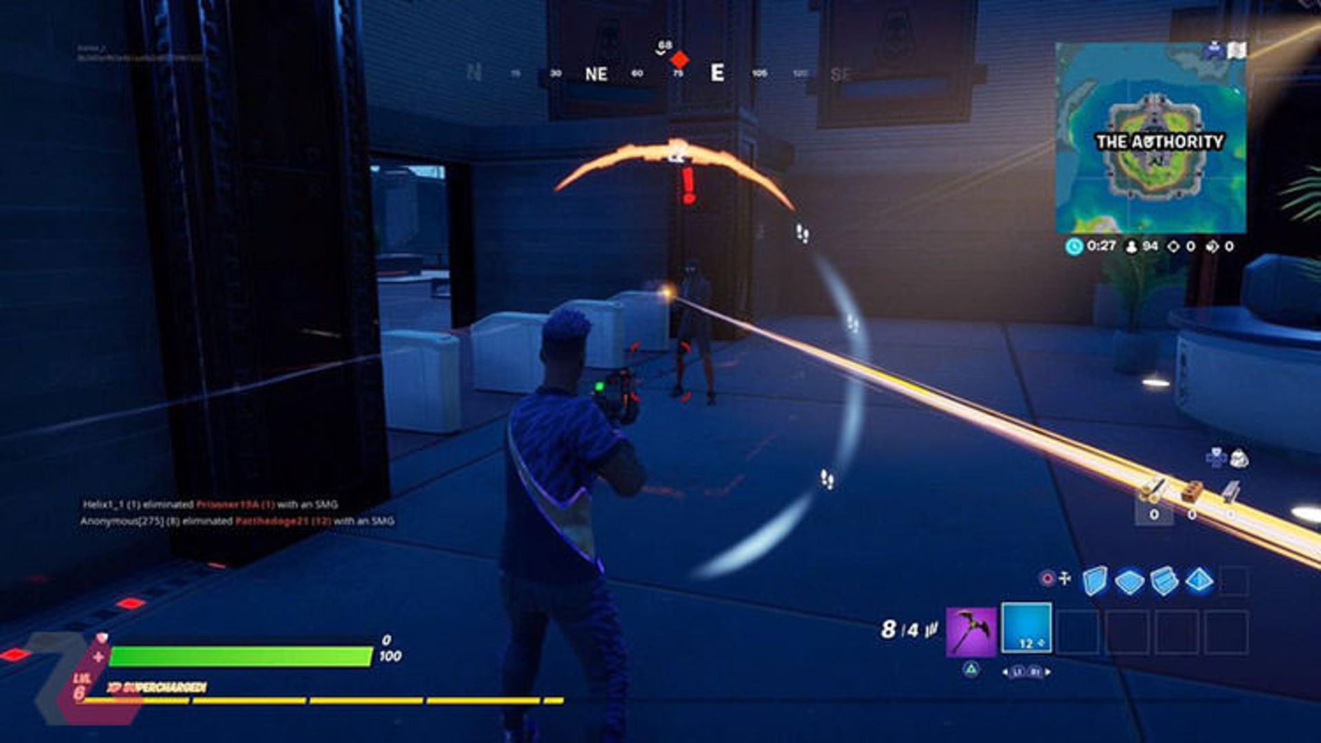 بازیکن در حال شلیک به Marauderها در فورتنایت