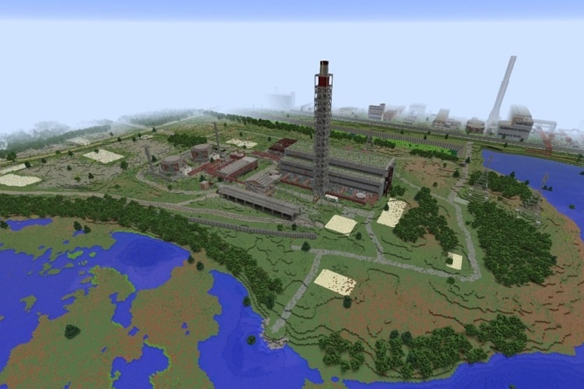 طراحی چرنوبیل در بازی Minecraft