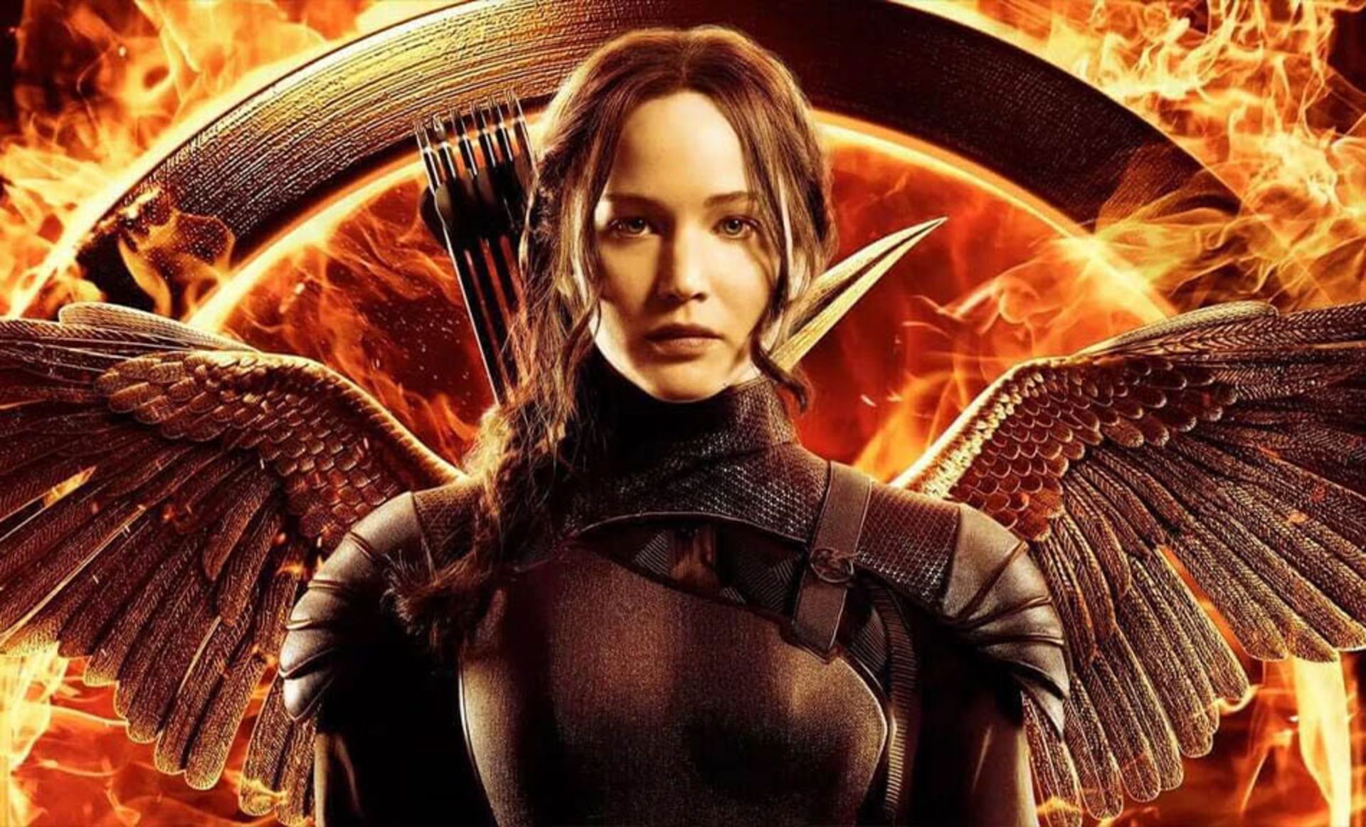 جنیفر لارنس در کاور مجموعه سینمایی The Hunger Games