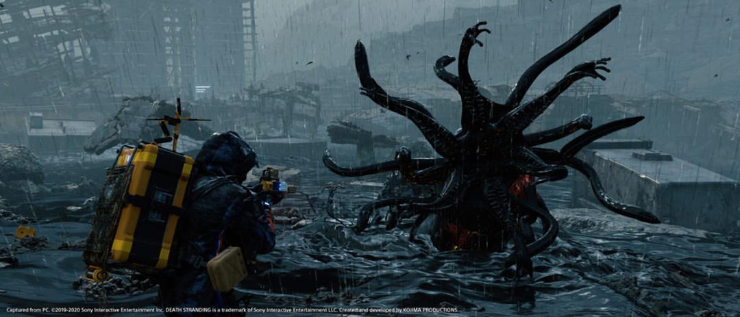 هیولای سیاه در آب بازی Death Stranding