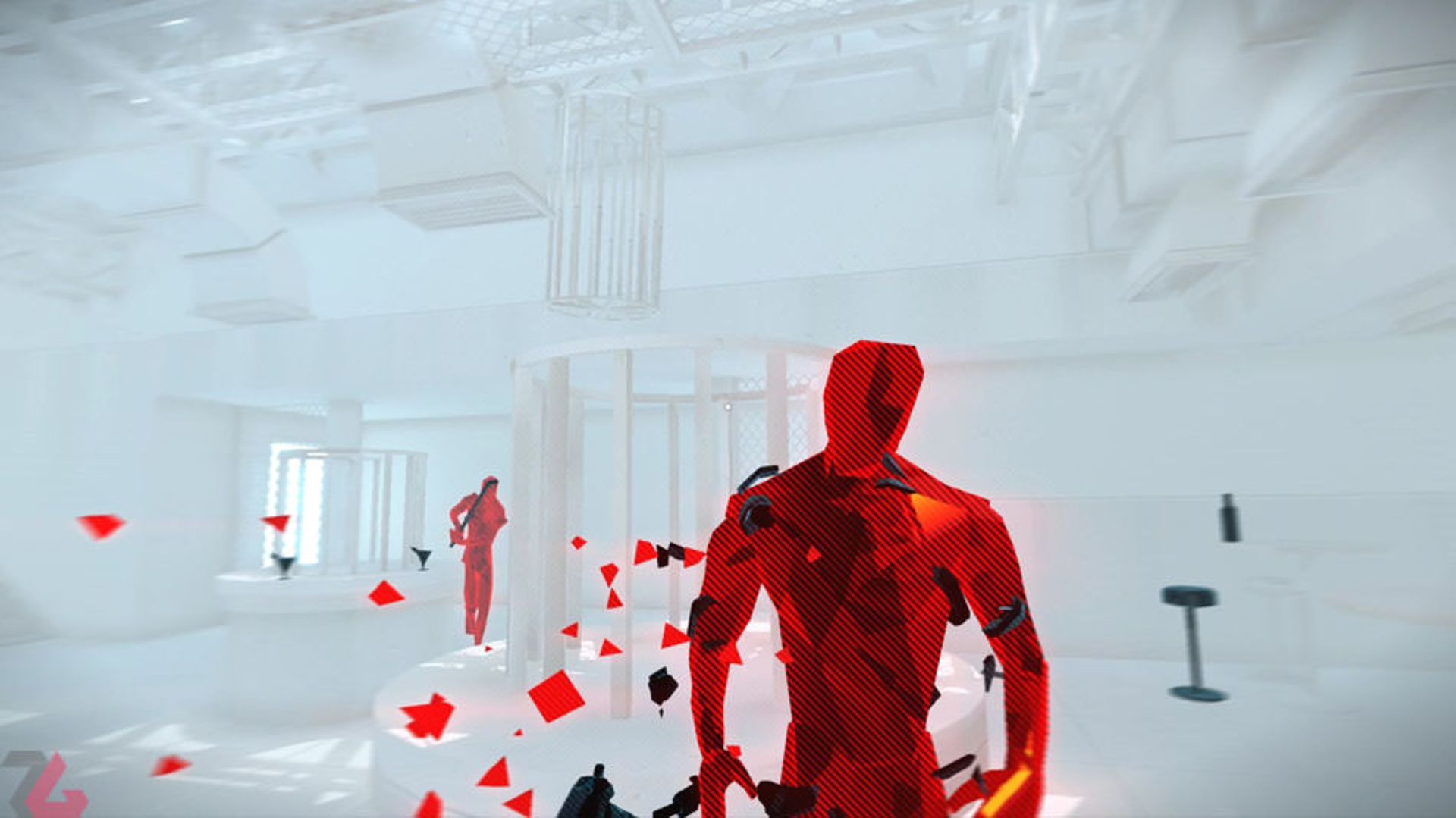 متلاشی شدن کاراکتر ها در بازی Superhot : Mind Control Delete