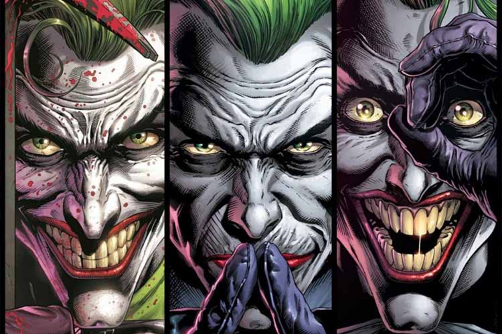 تصویر سه جوکر در رویداد کمیکی Batman: Three Jokers