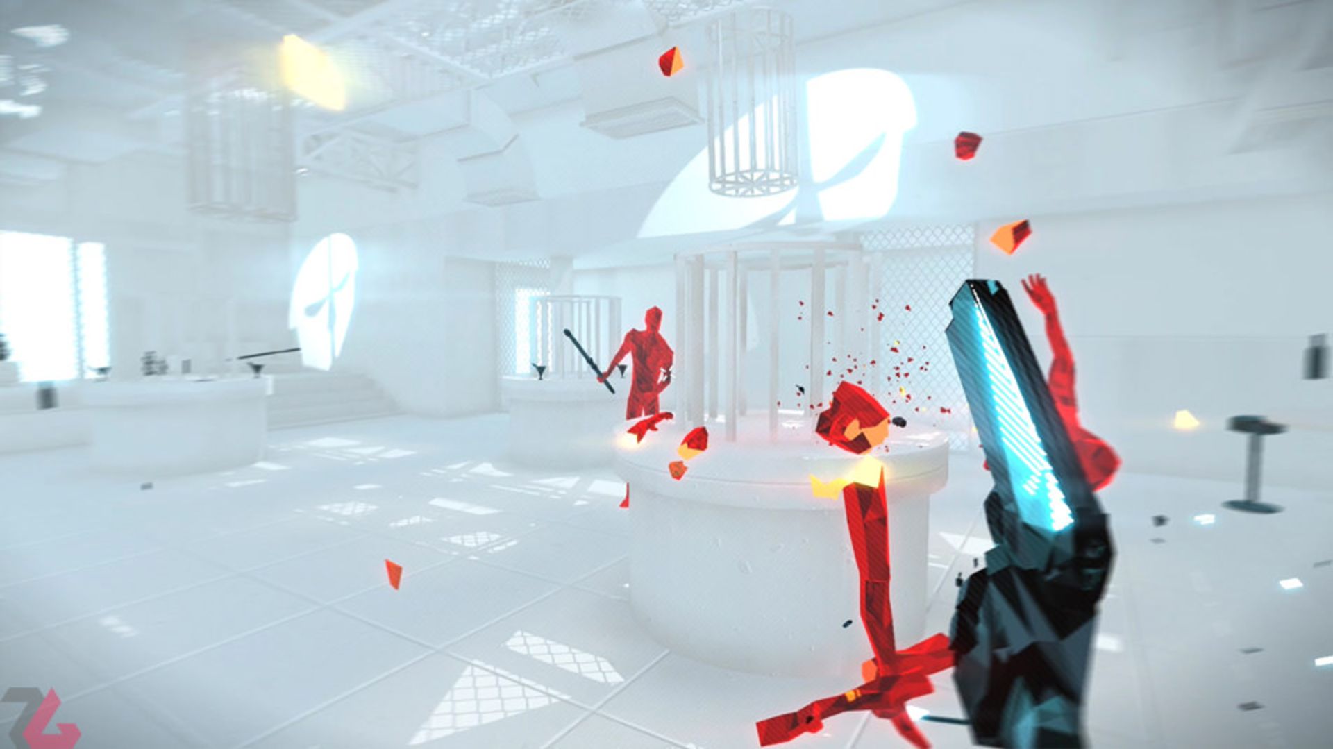 شلیک با کلت در بازی Superhot : Mind Control Delete