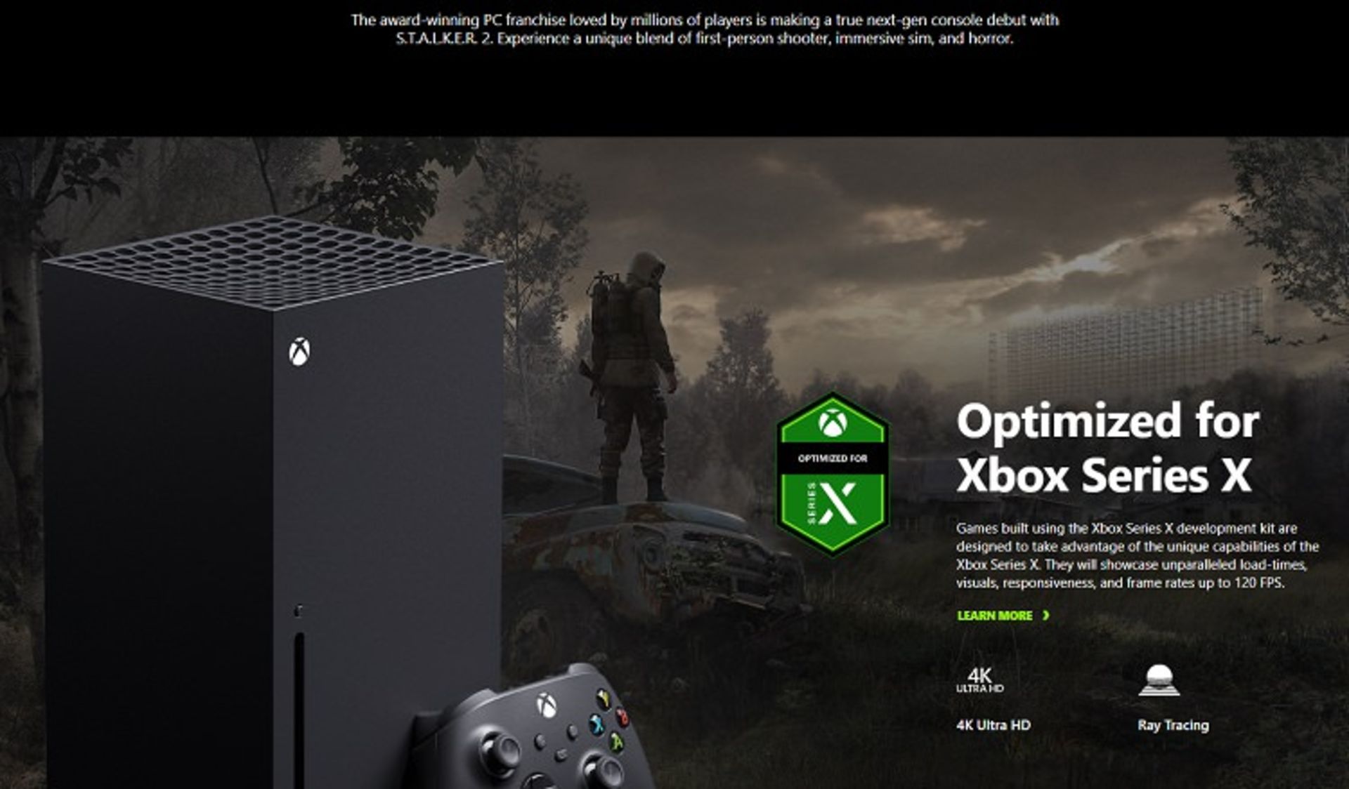 پشتیبانی STALKER 2 از ری تریسینگ و رزولوشن 4k روی ایکس باکس سری ایکس