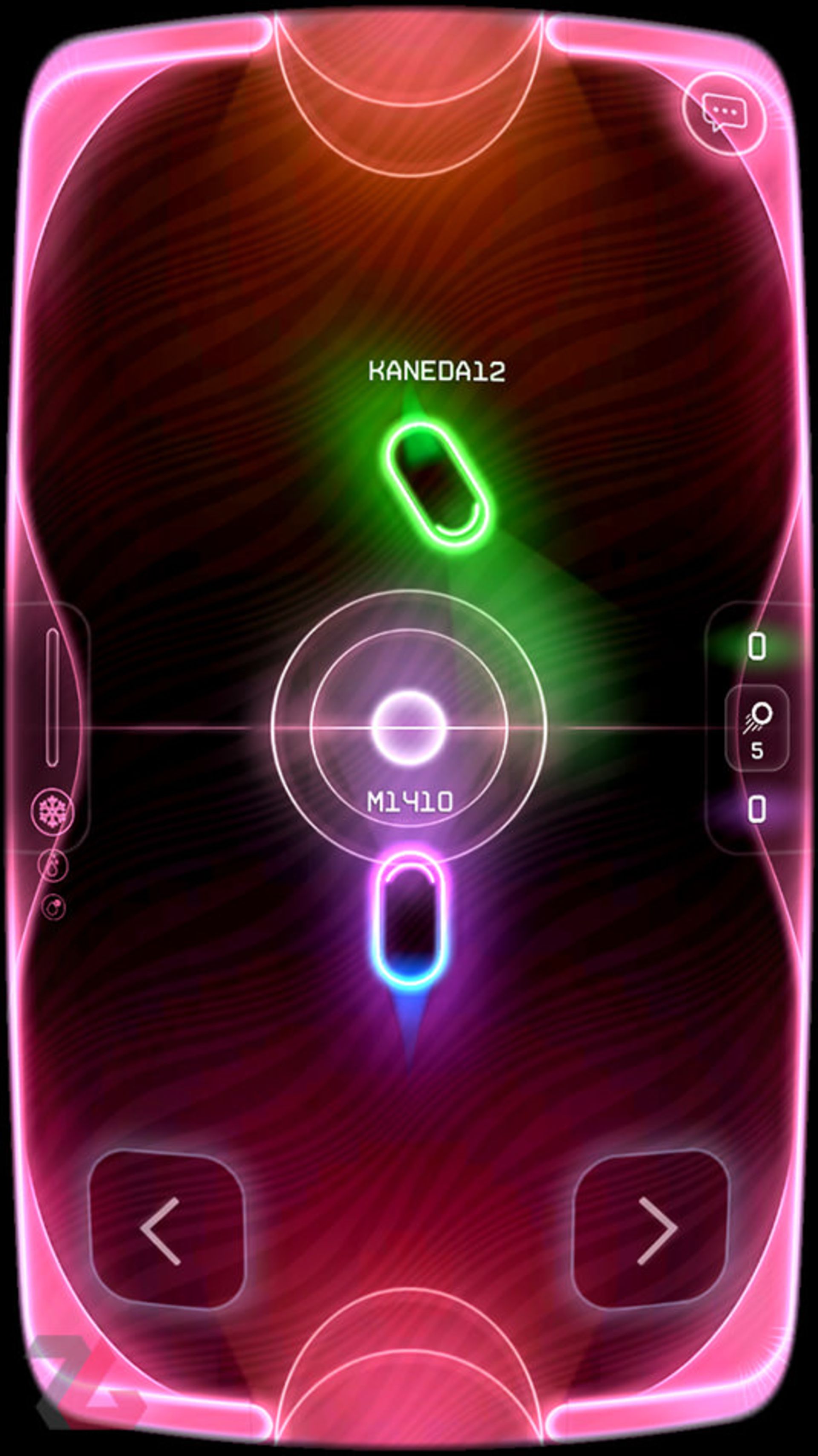 زمین صورتی رنگ با دو کپسول سبز و صورتی و توپی سفید رنگ NEO:BALL 