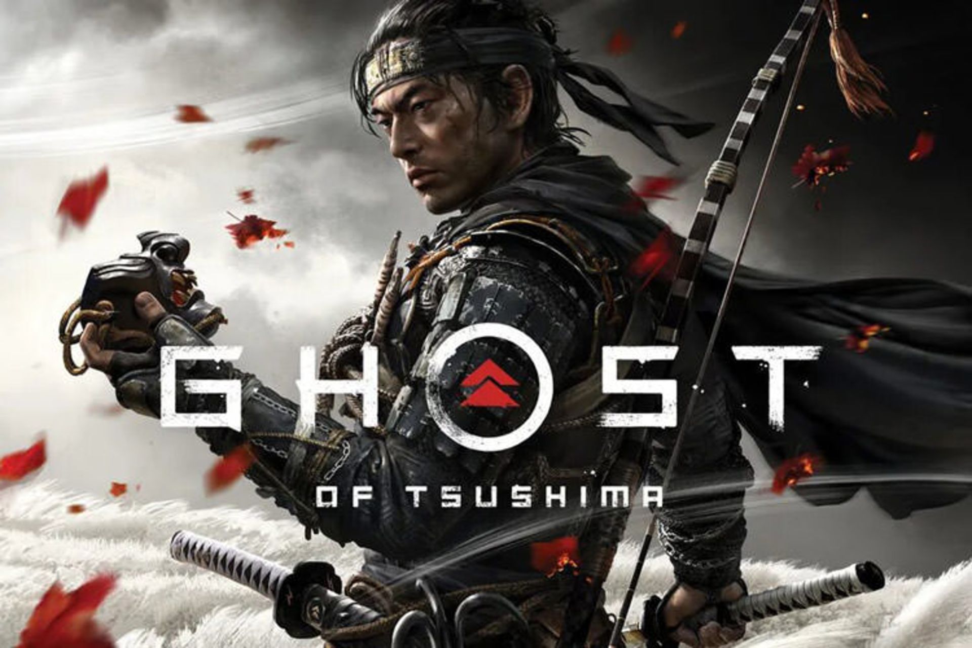 سامورایی و گل های سفید بازی Ghost of Tsushima