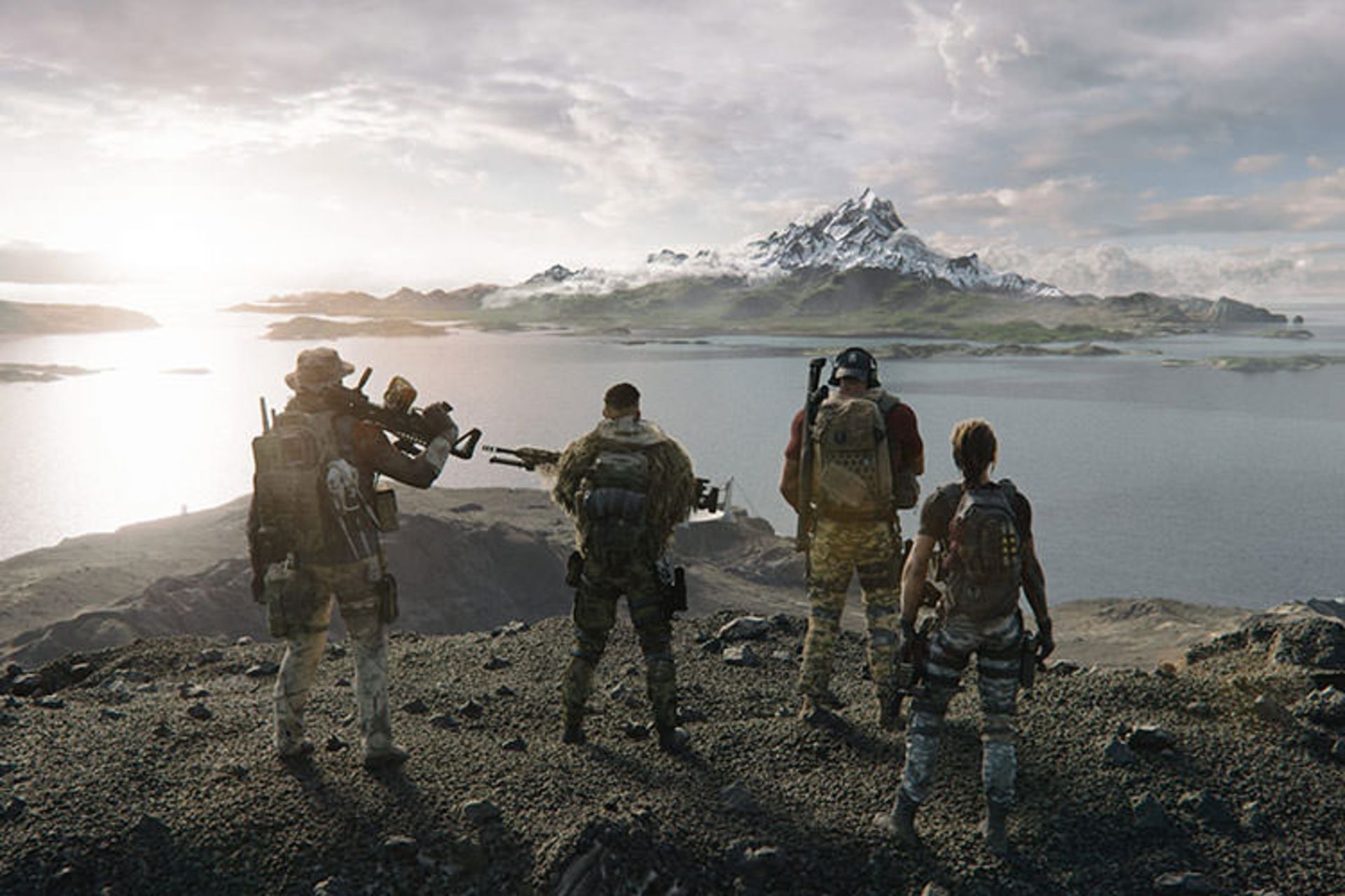 سربازان قدرتمند برفراز کوهستان در بازی Ghost Recon Wildlands